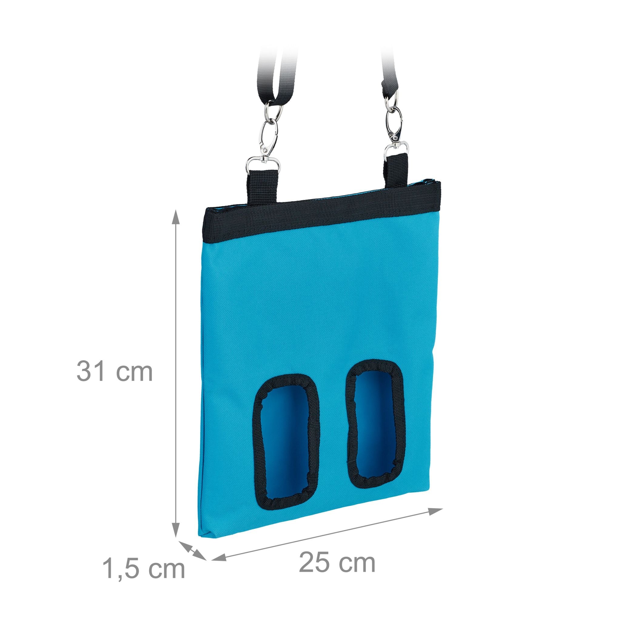 Heutasche für Kleintiere Blau-Schwarz von Relaxdays