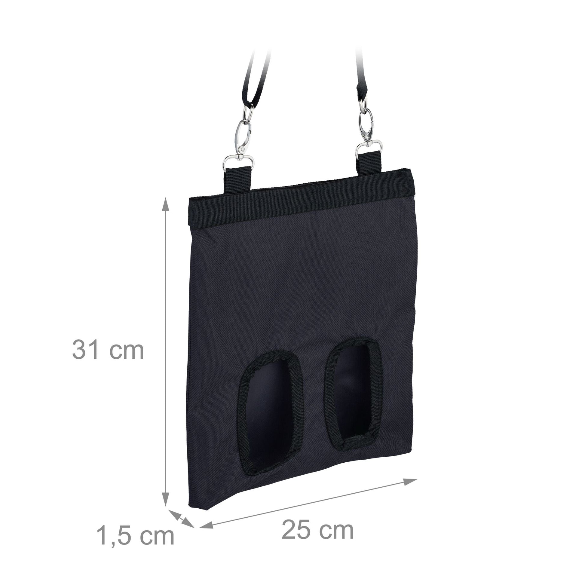 Heutasche für Kleintiere Schwarz von Relaxdays