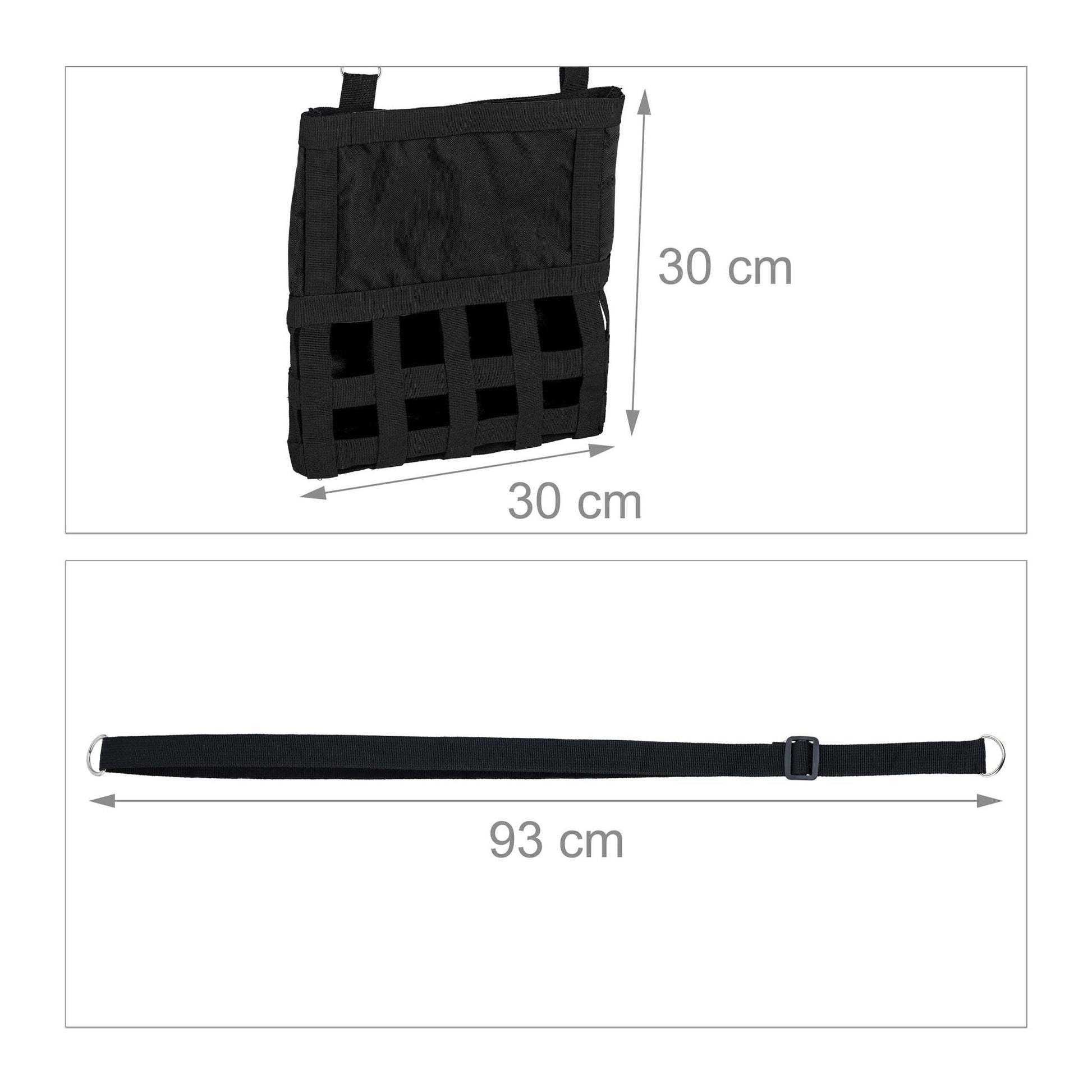 Heutasche für Kleintiere Schwarz von Relaxdays