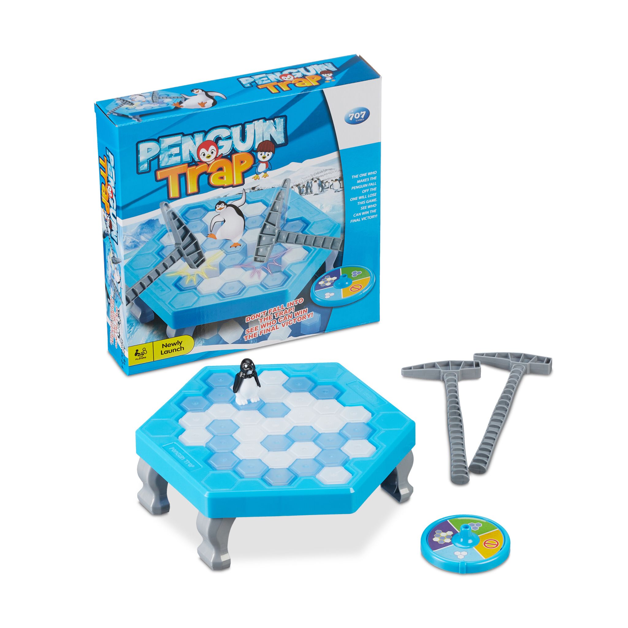 Pinguin Spiel ab 3 Jahren Weiss-Blau-Grau von Relaxdays