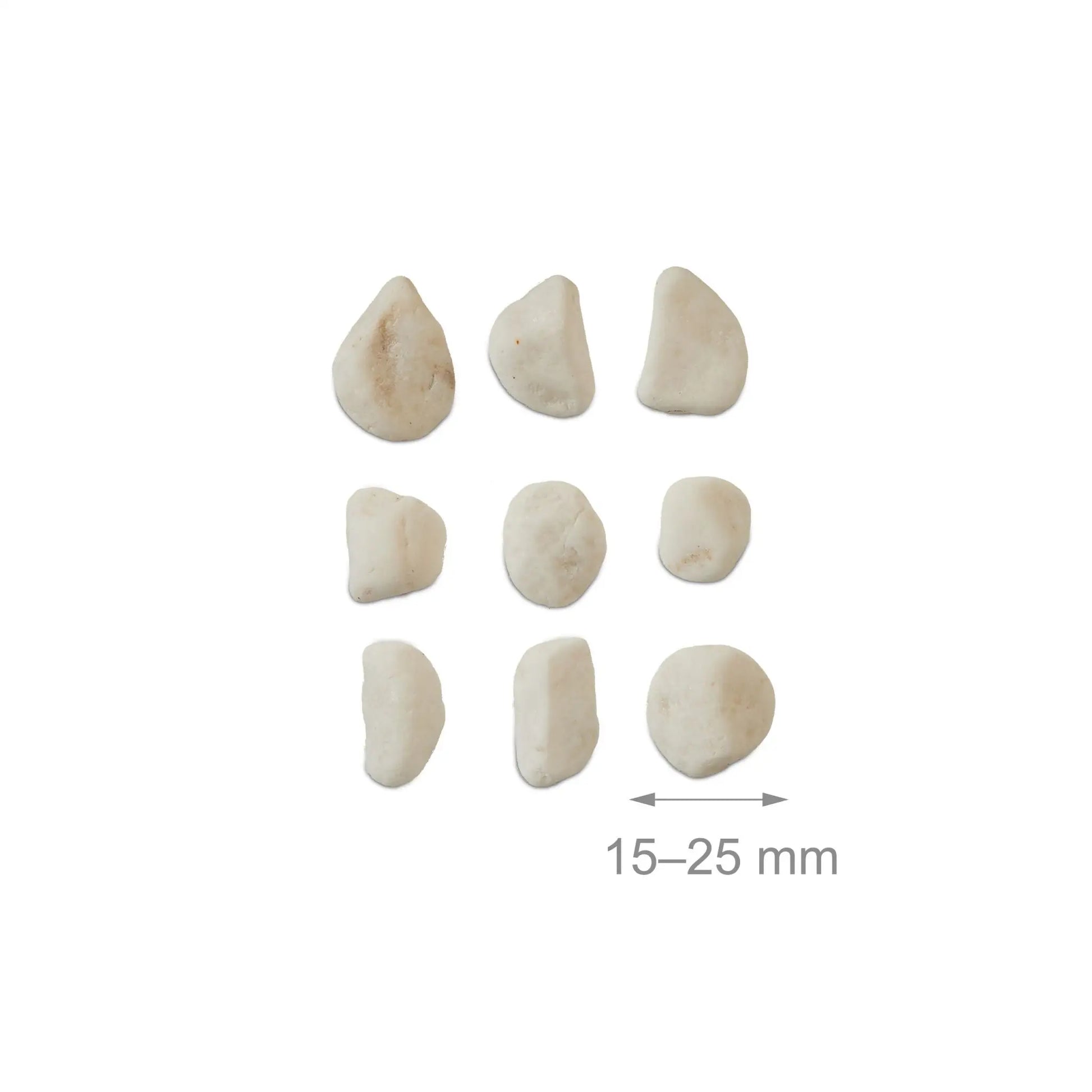 Marmorkies weiss 15-25 mm Weiss von Relaxdays
