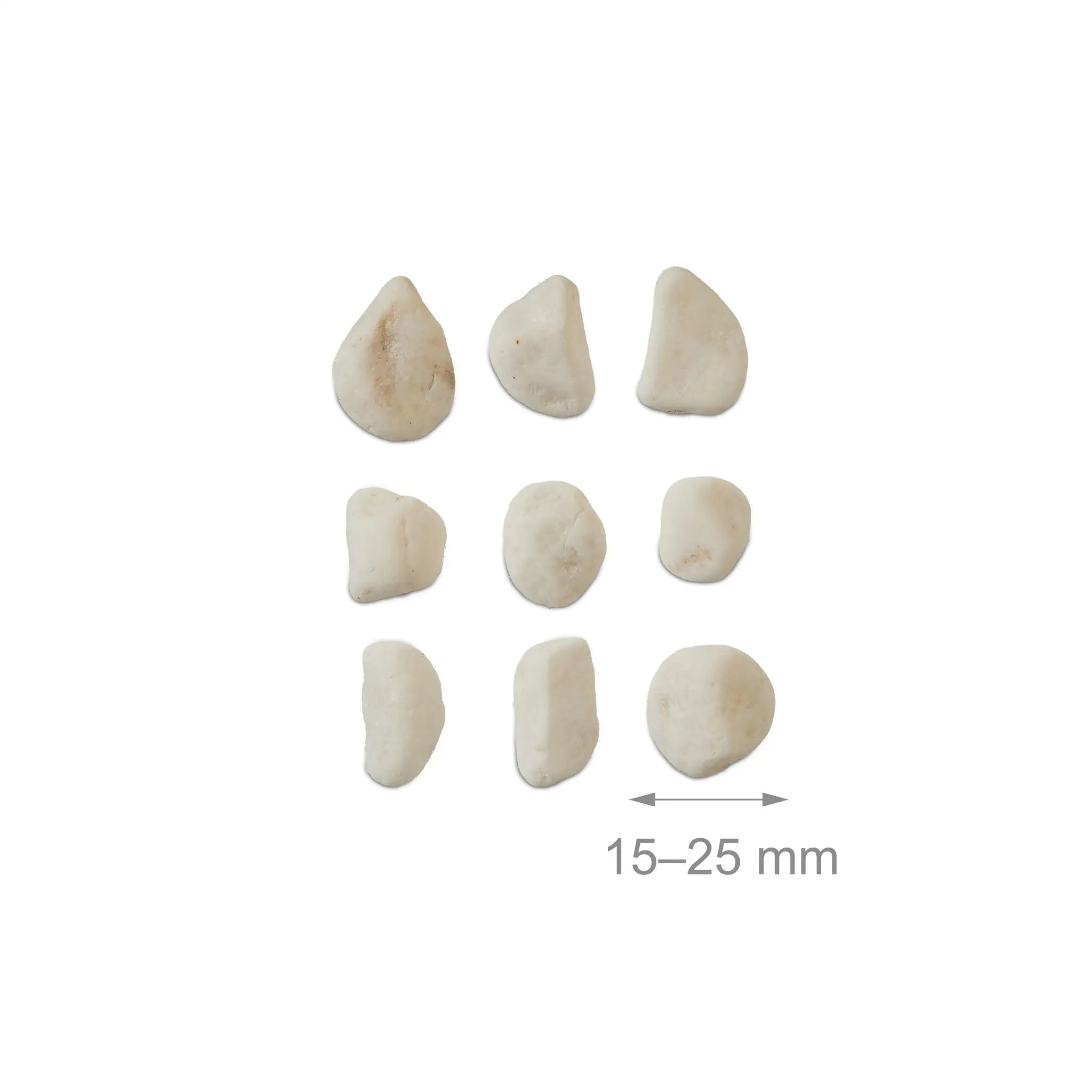 Marmorkies weiss 15-25 mm Weiss von Relaxdays