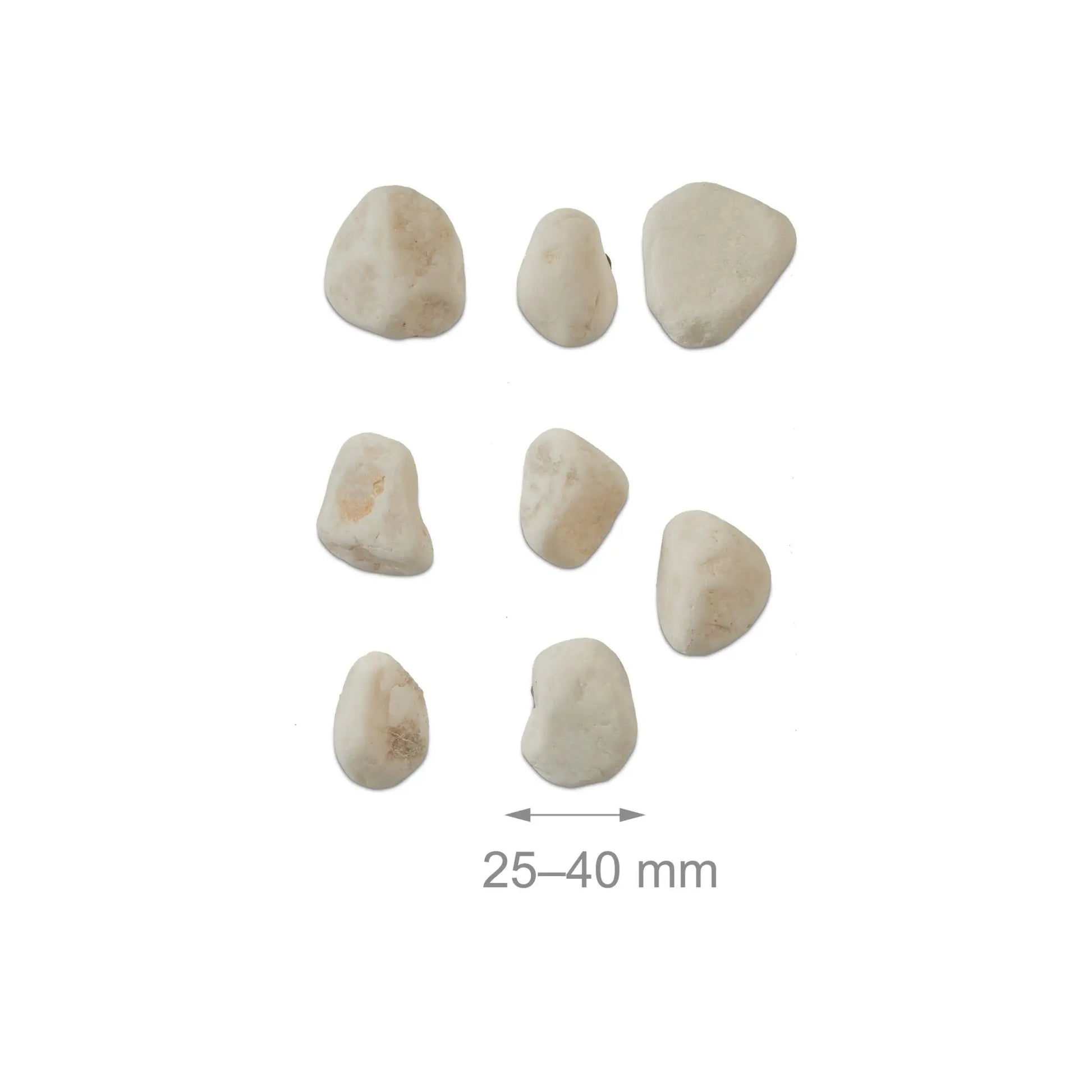 Marmorkies weiss 25-40 mm Weiss von Relaxdays