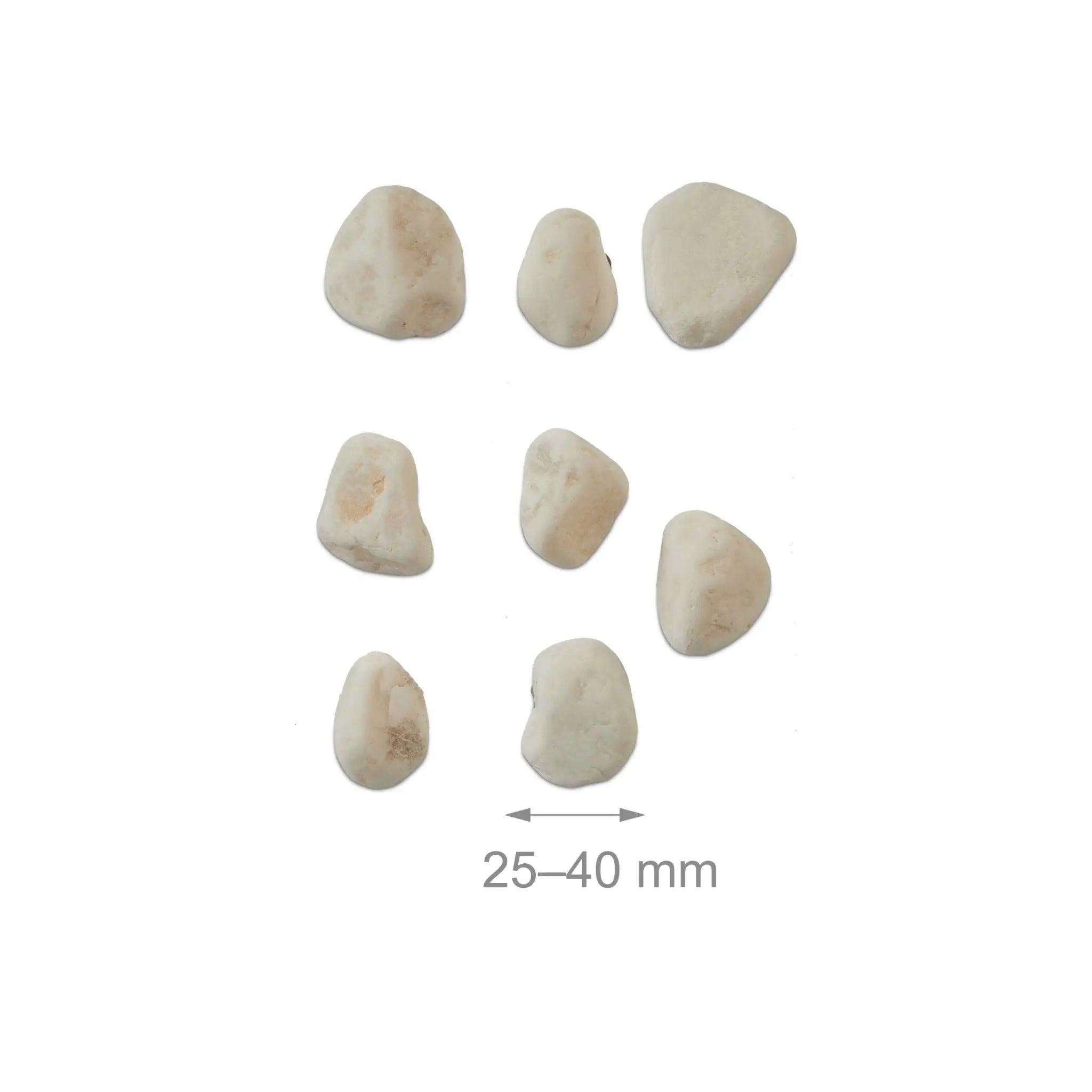 Marmorkies weiss 25-40 mm Weiss von Relaxdays