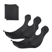 Bartschürze mit Saugnäpfen 2er-Set Schwarz von Relaxdays