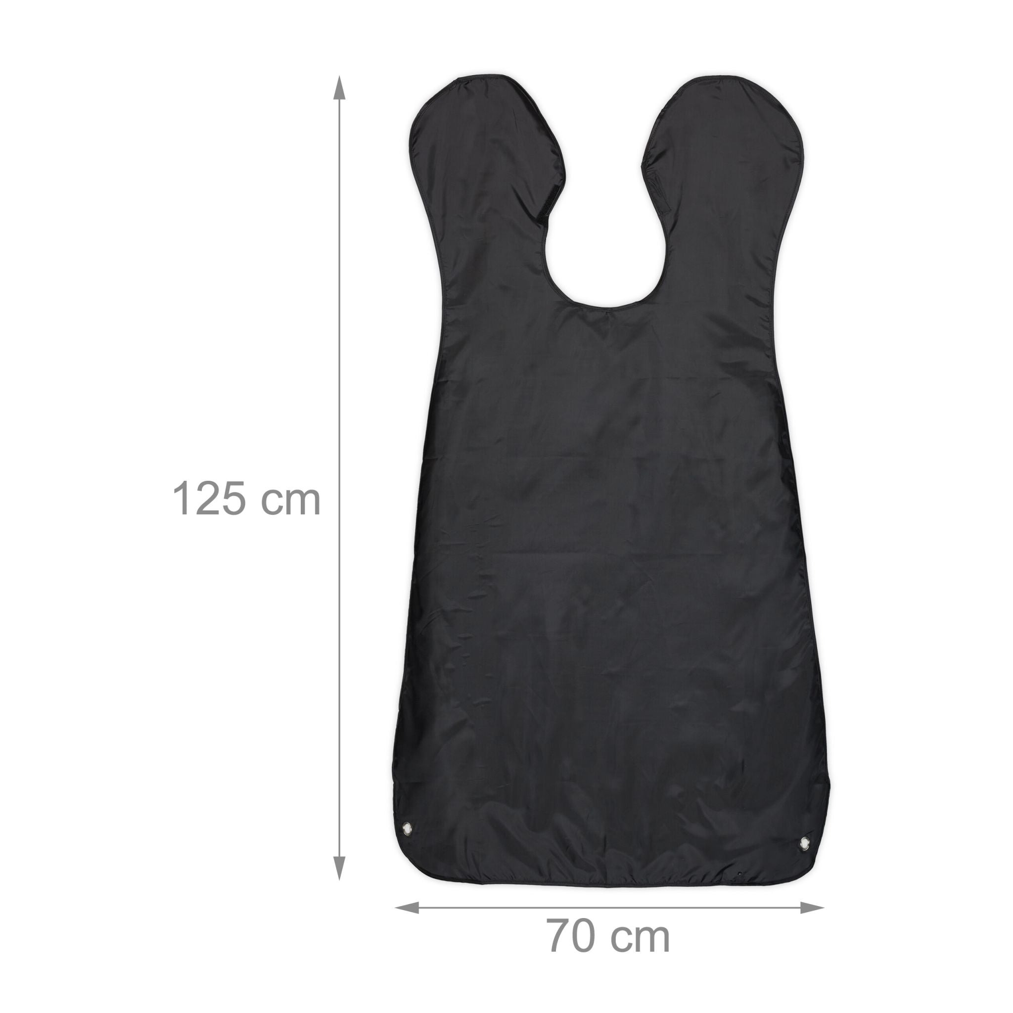 Bartschürze mit Saugnäpfen 2er-Set Schwarz von Relaxdays