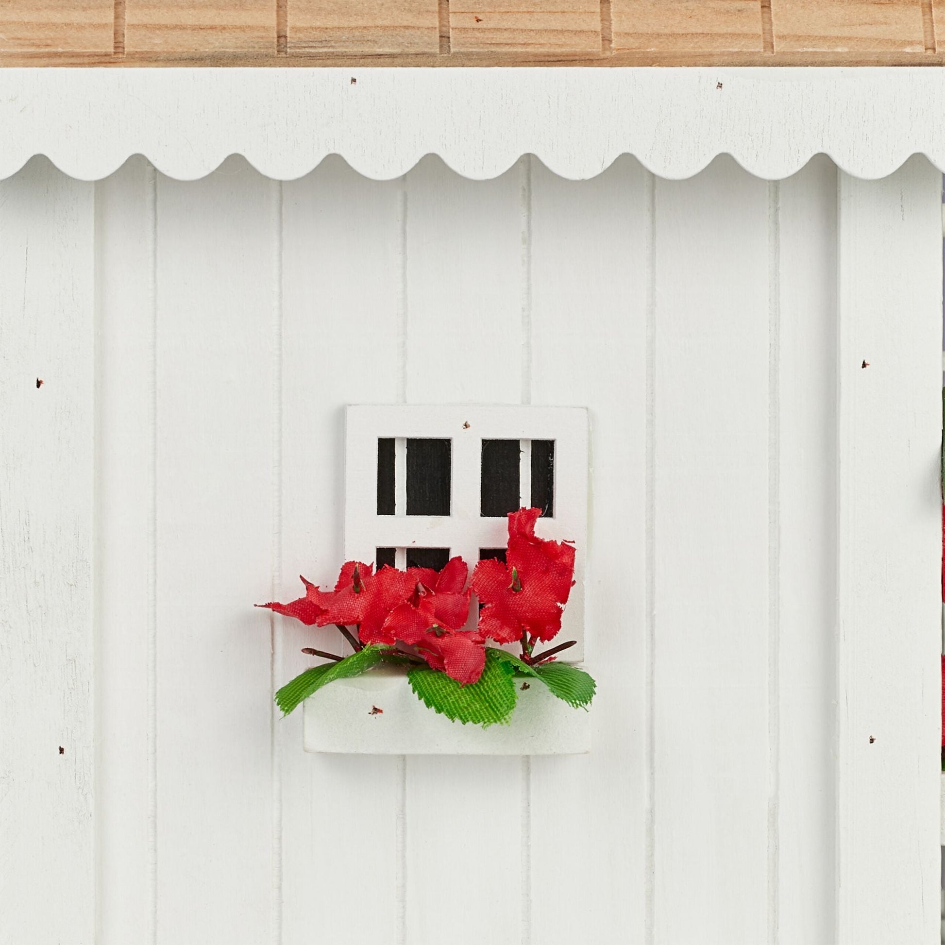 Deko Vogelhaus Landhausstil Weiss-Hellbraun-Rot von Relaxdays