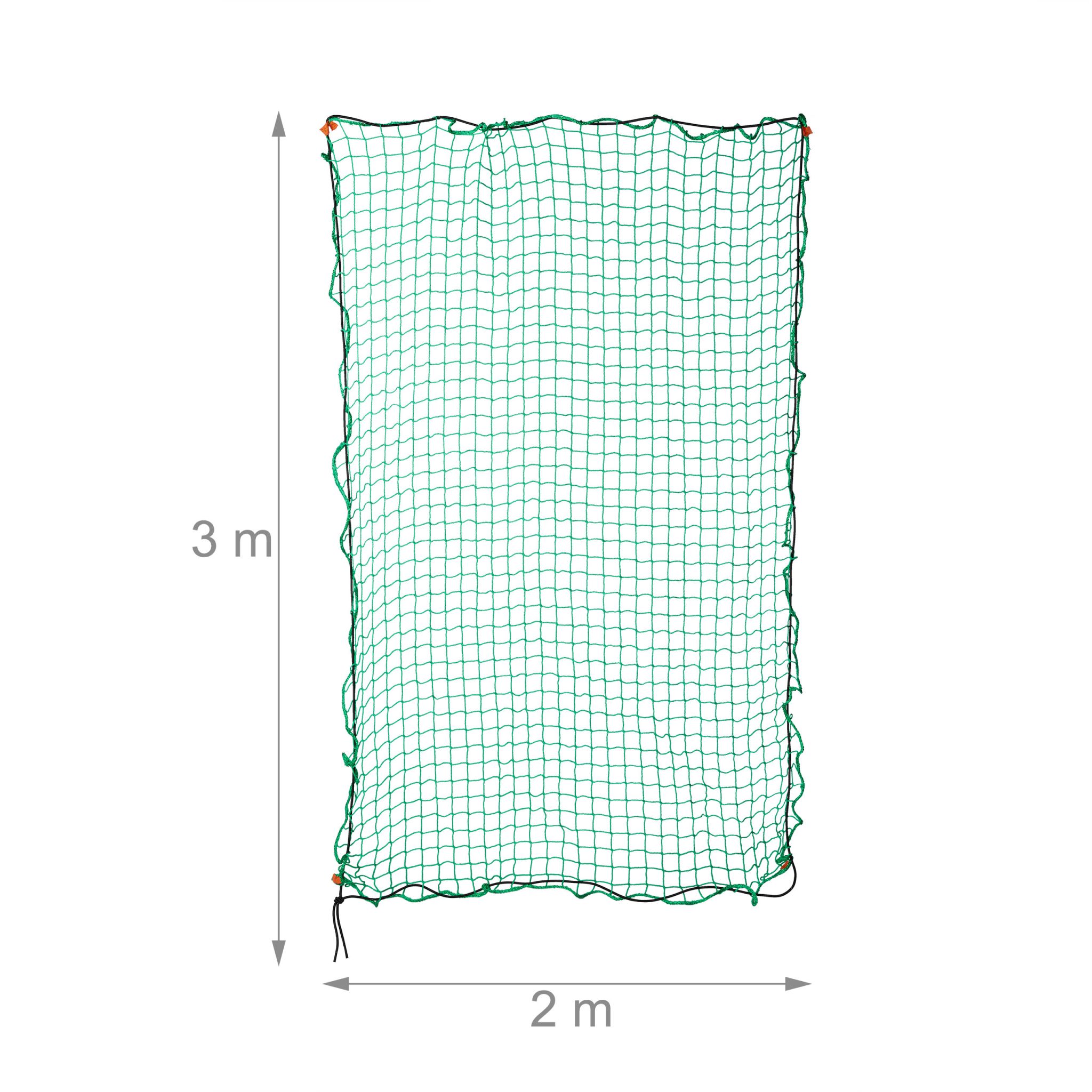 Anhängernetz 2 x 3 m Grün-Orange-Schwarz von Relaxdays