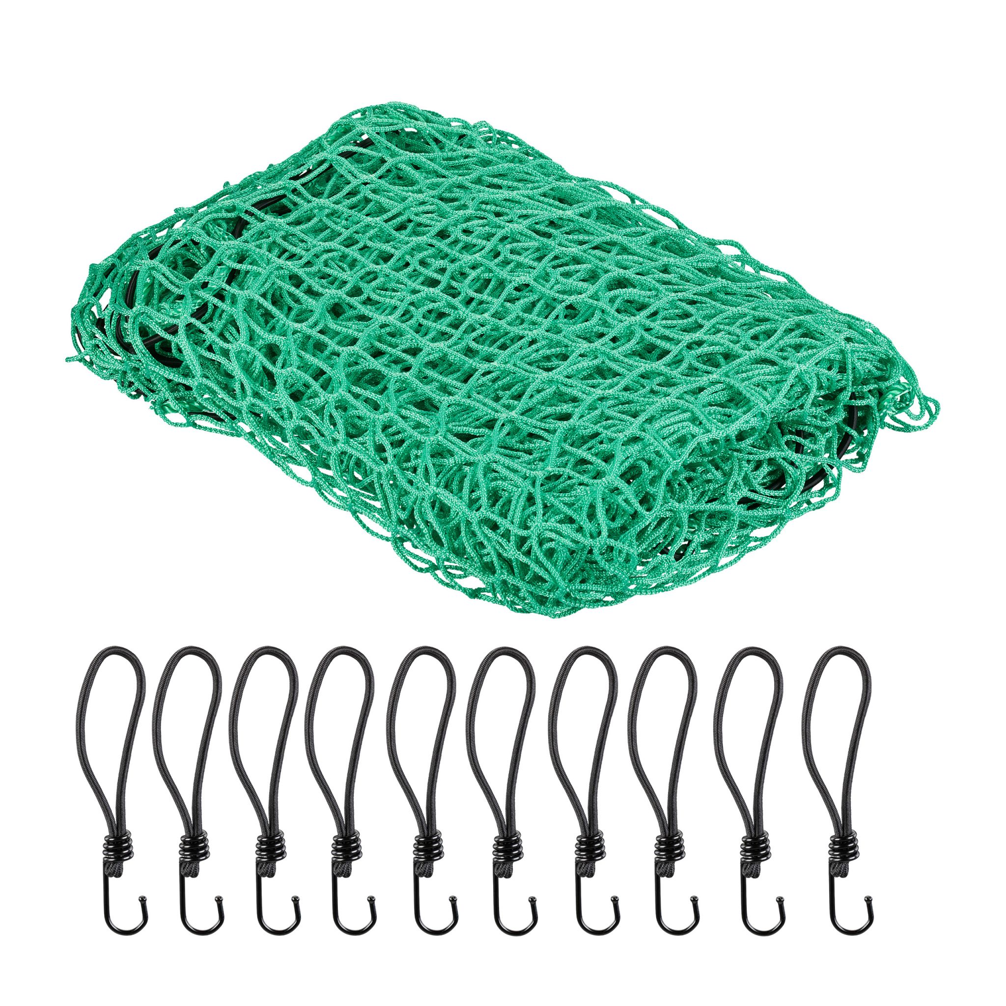 Anhängernetz 2,5 x 3,5 m Grün-Orange-Schwarz von Relaxdays