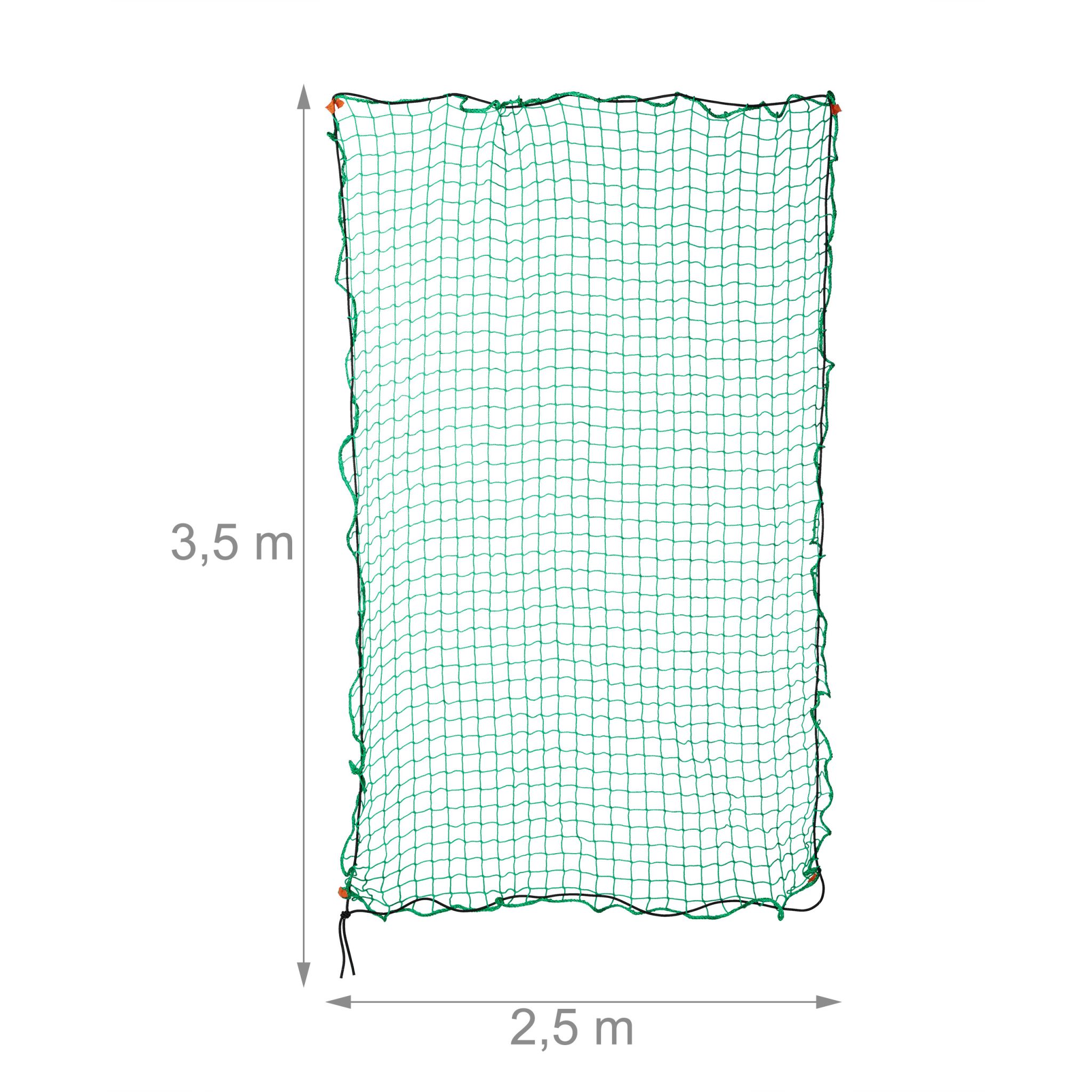 Anhängernetz 2,5 x 3,5 m Grün-Orange-Schwarz von Relaxdays