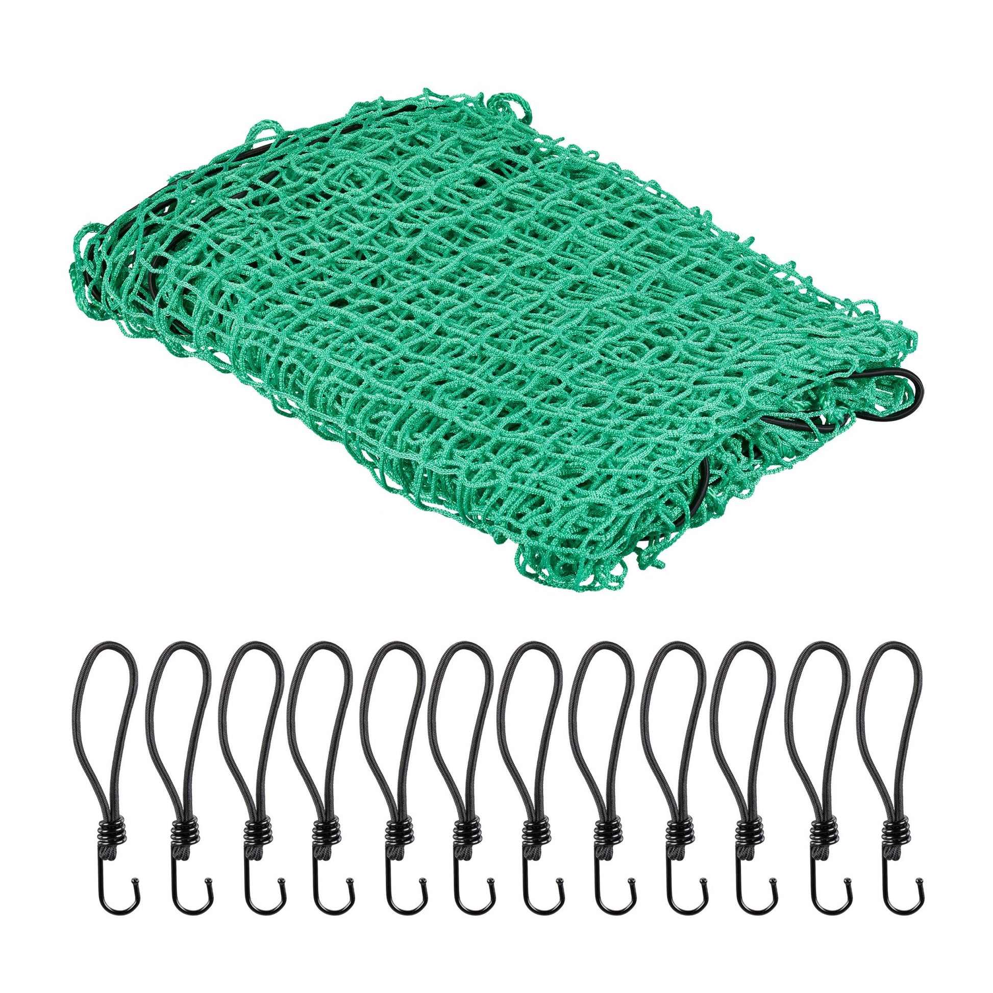 Anhängernetz 3 x 4 m Grün-Orange-Schwarz von Relaxdays