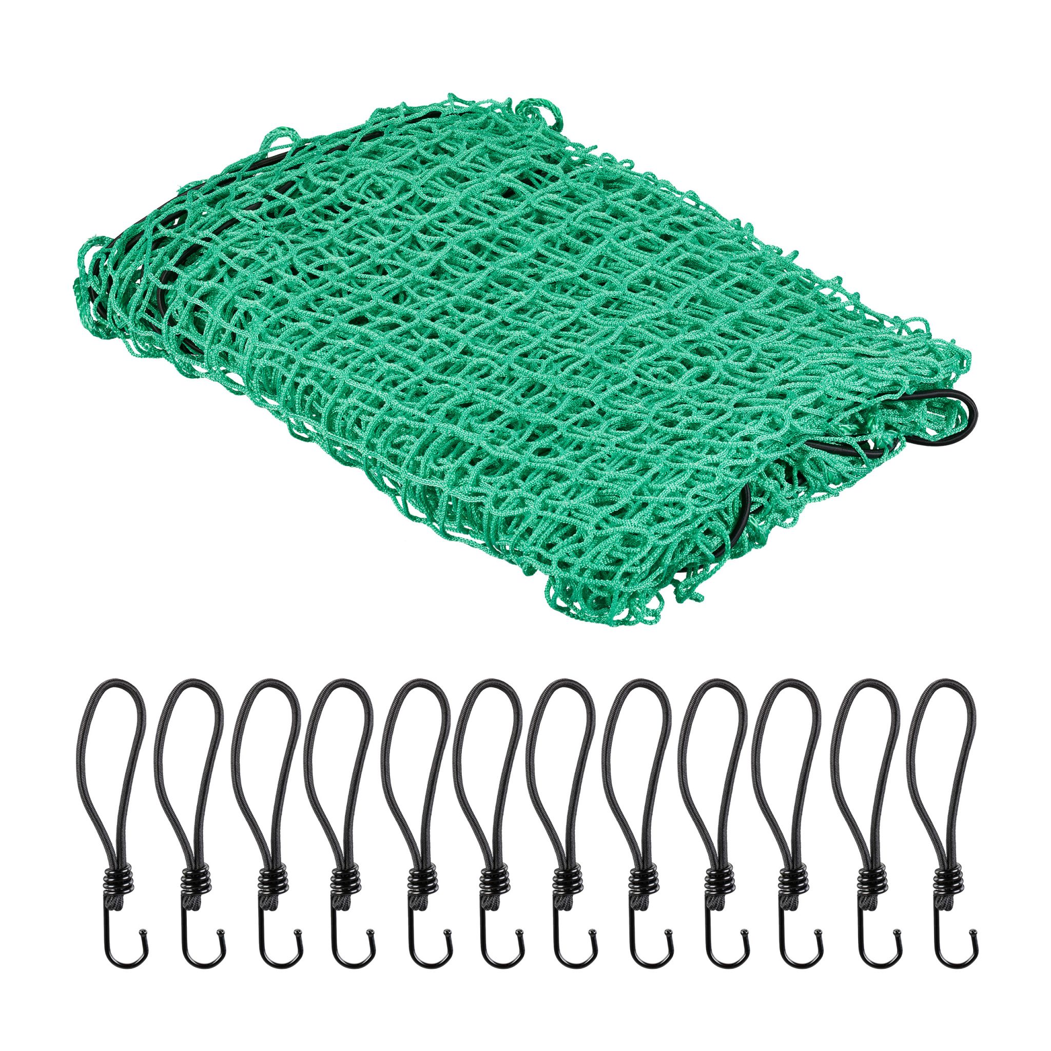 Anhängernetz 3 x 4 m Grün-Orange-Schwarz von Relaxdays