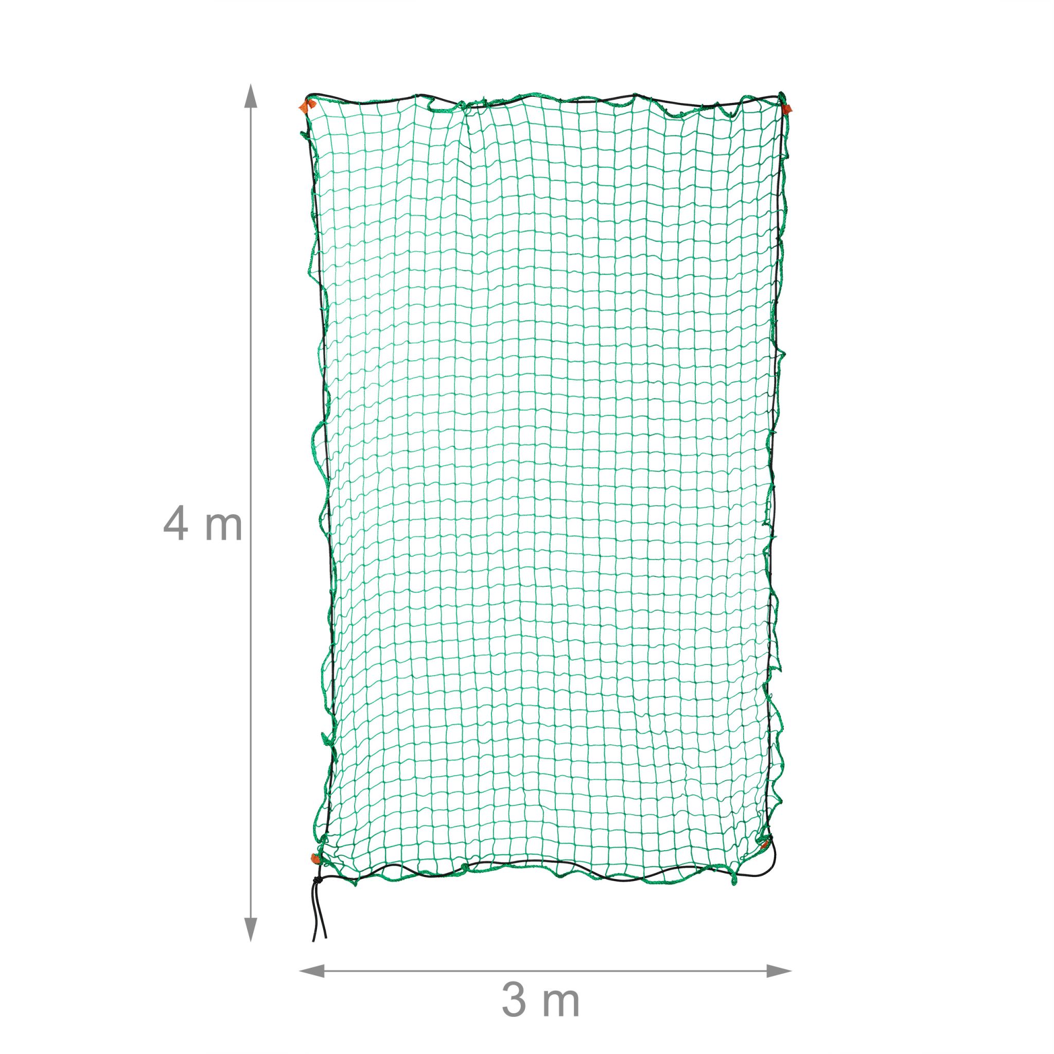 Anhängernetz 3 x 4 m Grün-Orange-Schwarz von Relaxdays