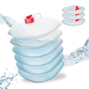 Ovale Faltkanister 4er-Set Weiss-Rot-Transparent von Relaxdays