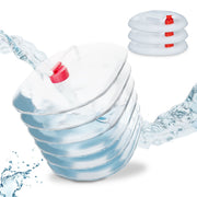Ovale Faltkanister 4er-Set Weiss-Rot-Transparent von Relaxdays