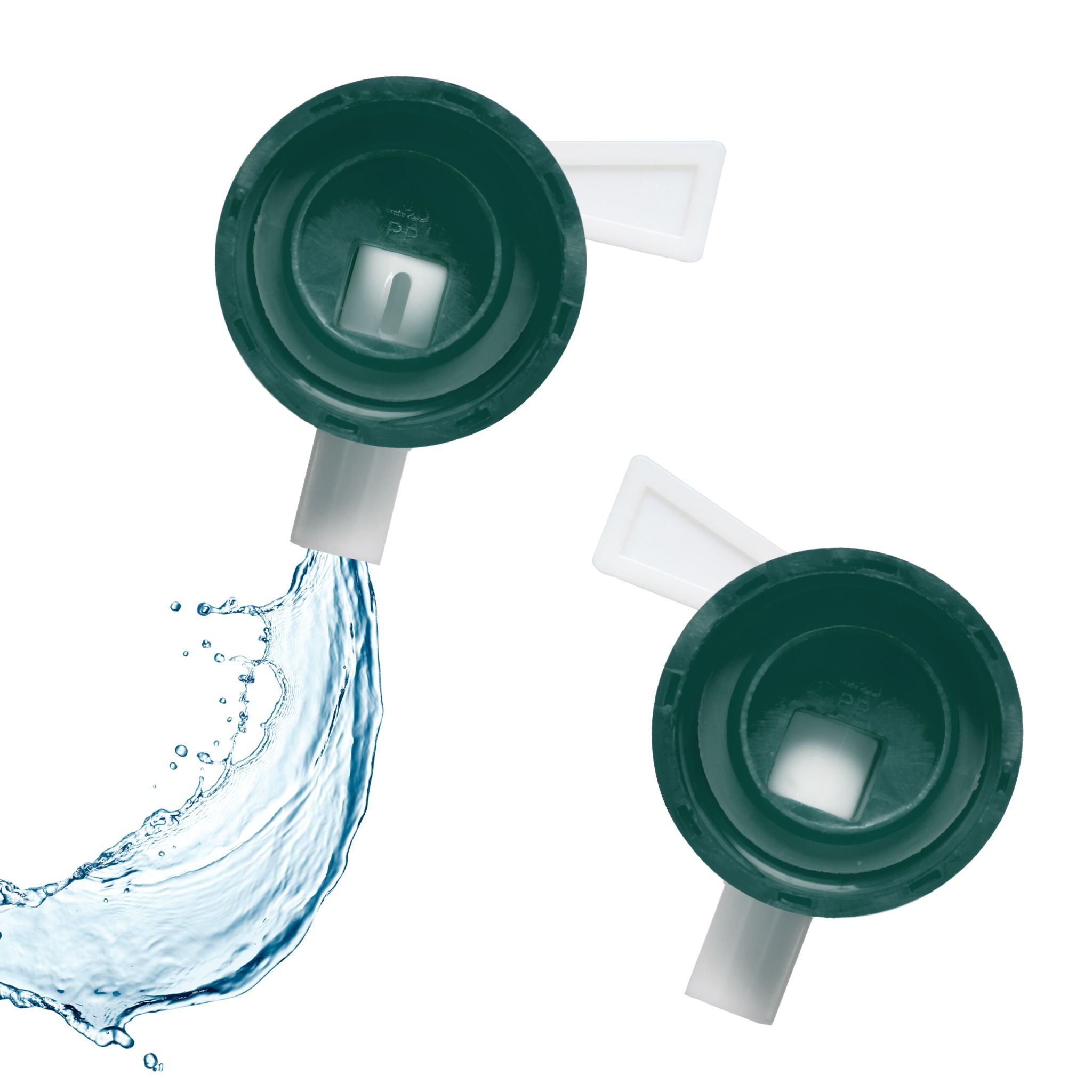 Quadratische Faltkanister 4er-Set Weiss-Grün-Transparent von Relaxdays