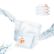 Faltbarer Wasserkanister 4er-Set Weiss-Orange-Transparent