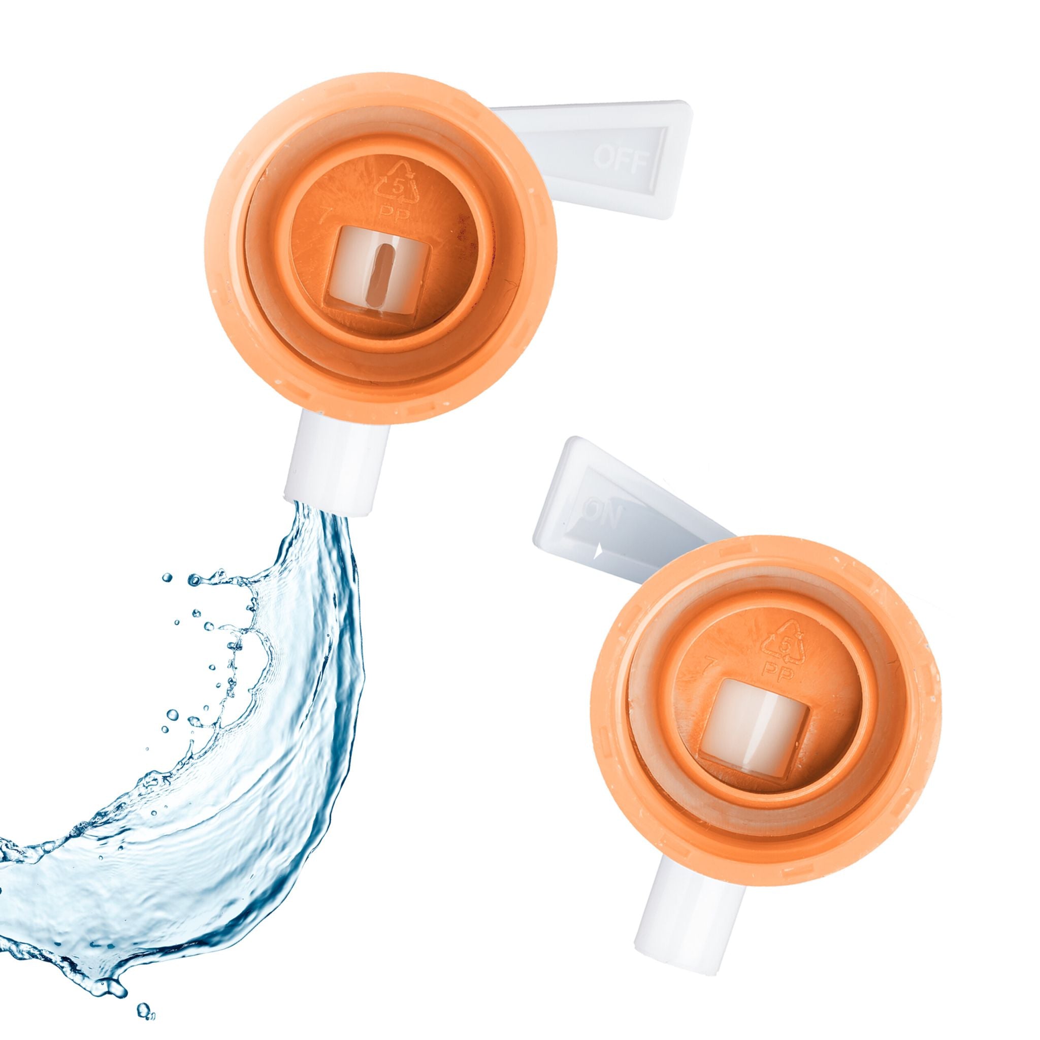Faltbarer Wasserkanister 4er-Set Weiss-Orange-Transparent