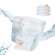 Faltbarer Wasserkanister 4er-Set Weiss-Orange-Transparent