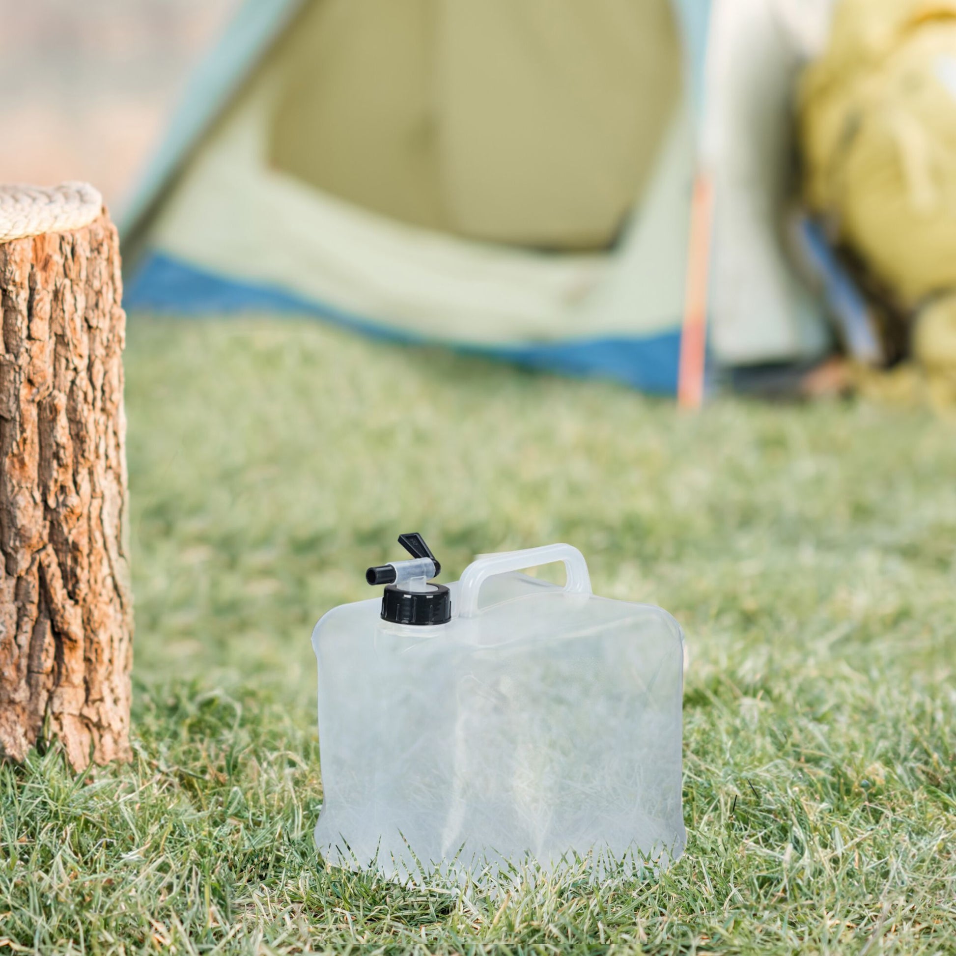 Faltbarer Wasserkanister 4er-Set Schwarz-Transparent von Relaxdays