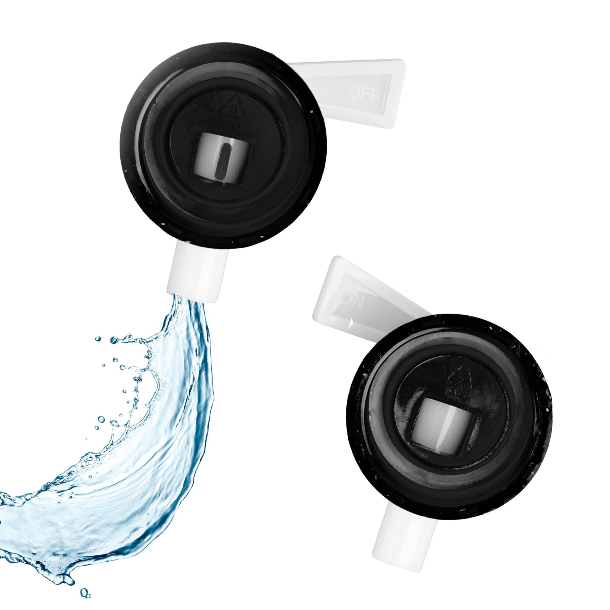 Faltbarer Wasserkanister 4er-Set Schwarz-Transparent von Relaxdays