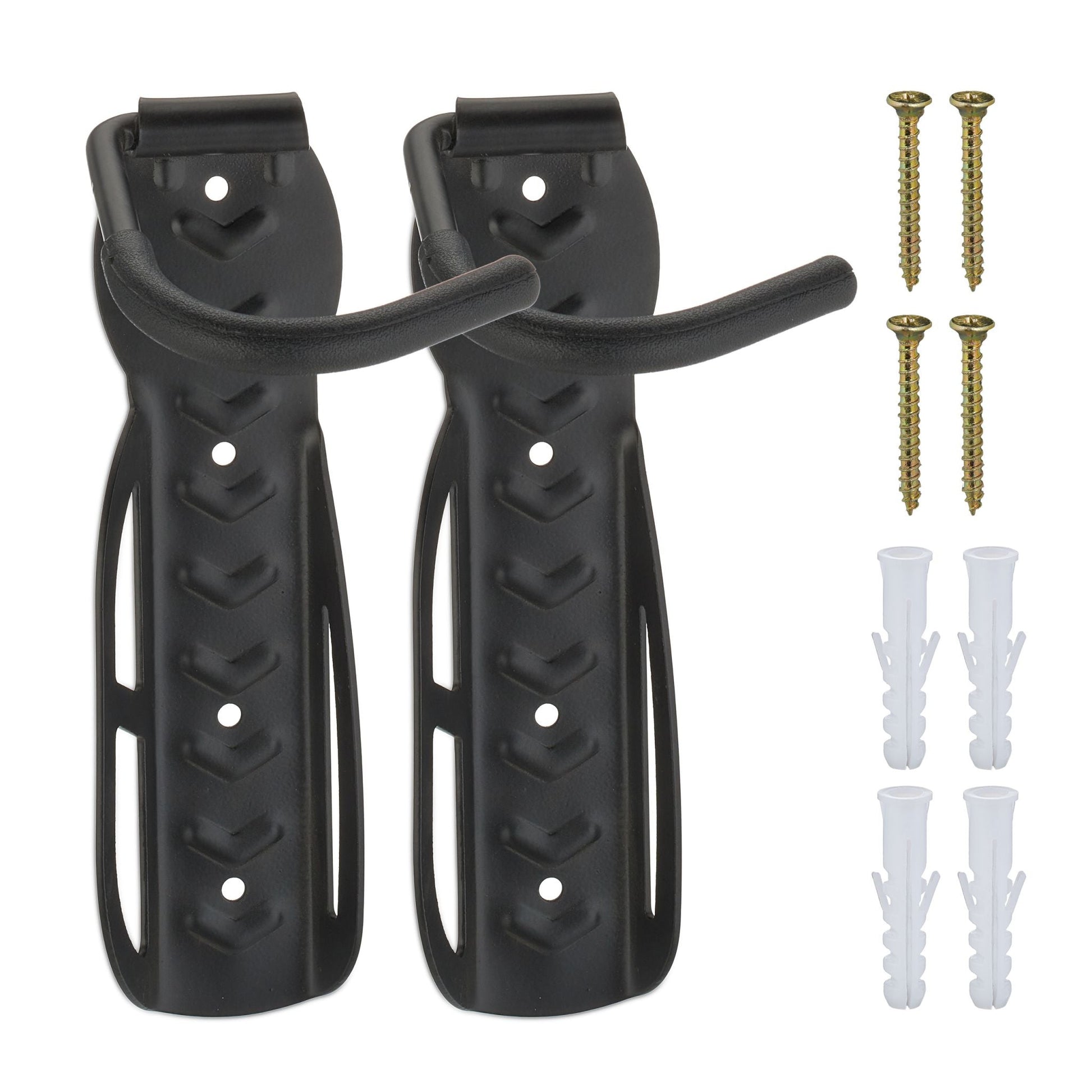 Fahrrad Wandhalterung 2er-Set Schwarz von Relaxdays