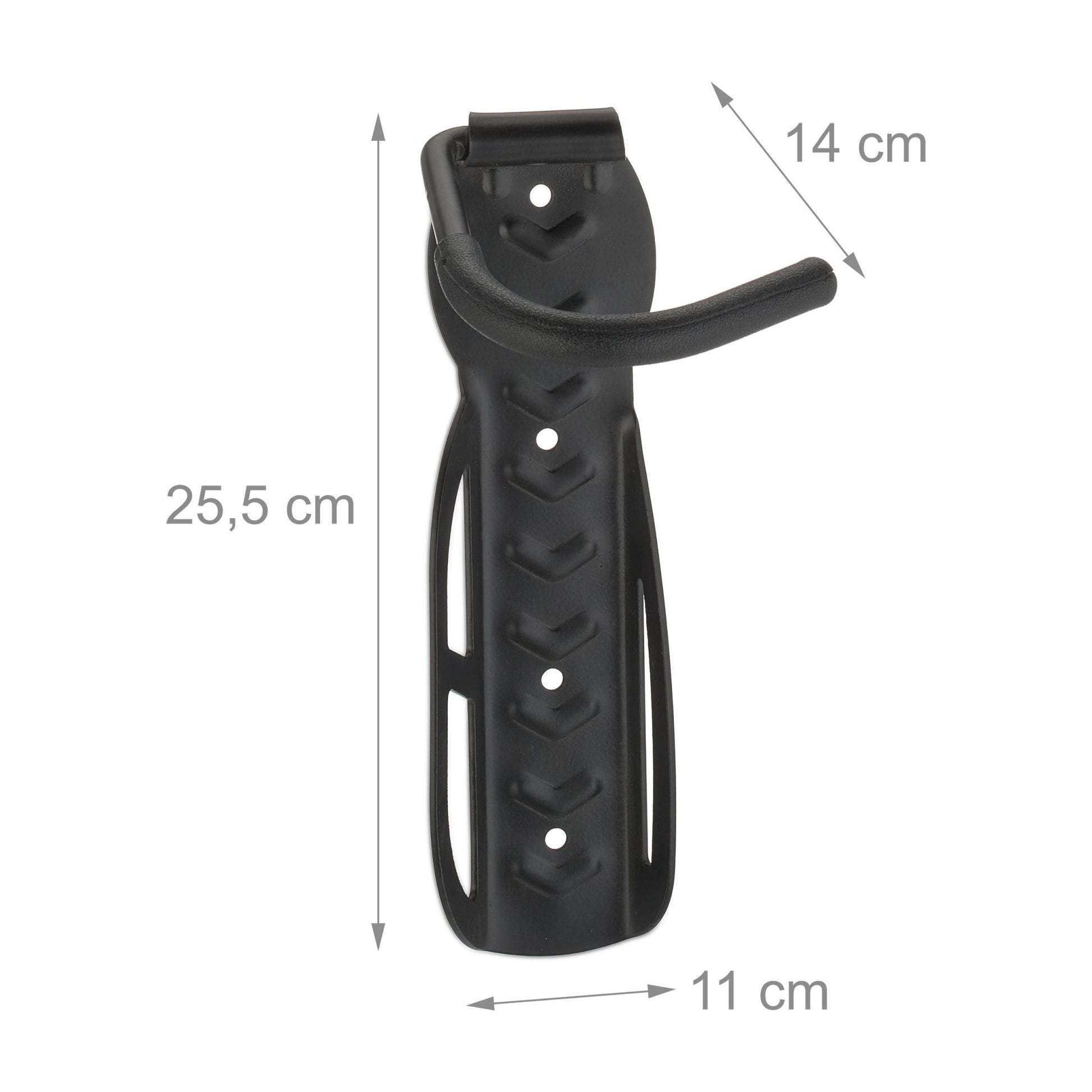 Fahrrad Wandhalterung 6er-Set Schwarz von Relaxdays