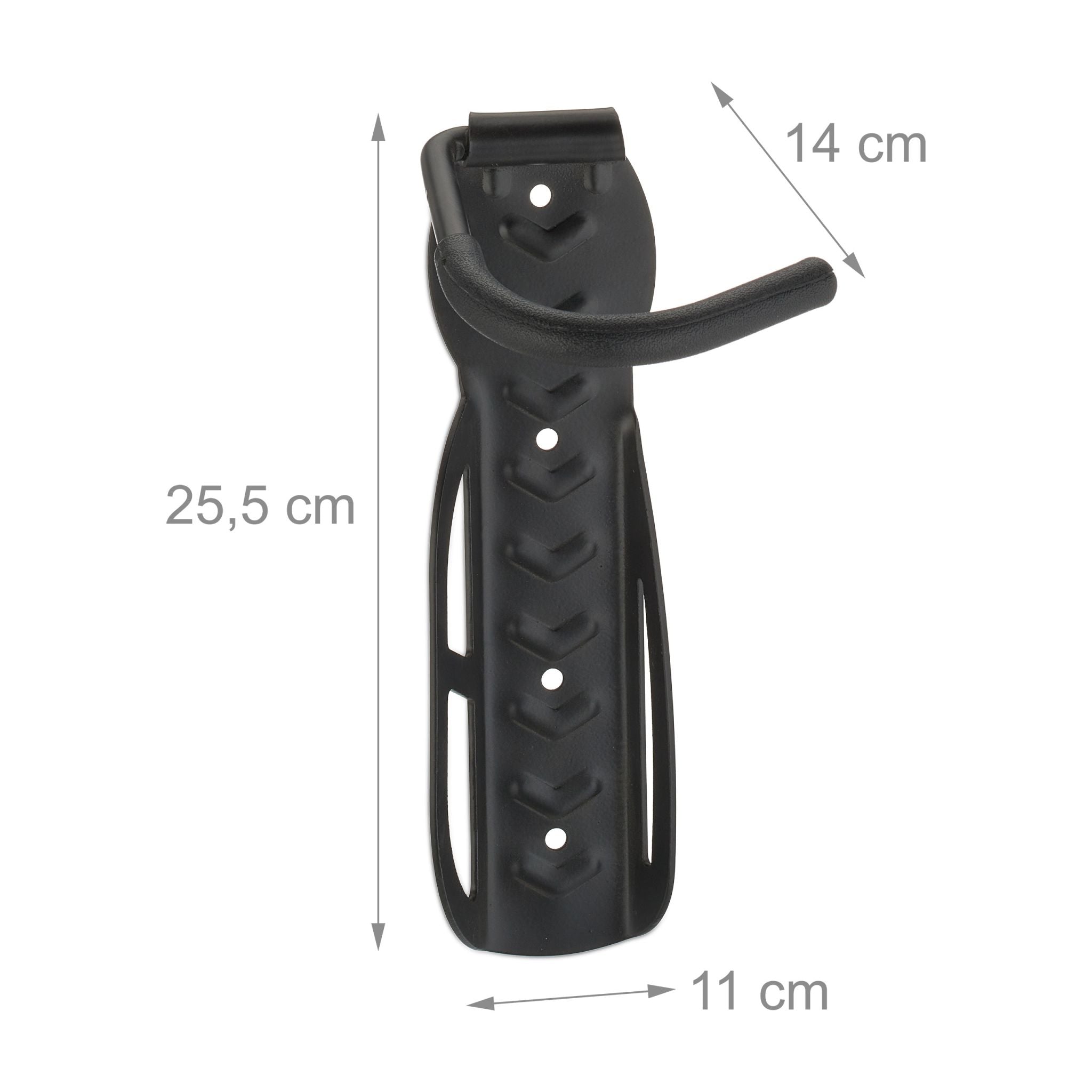Fahrrad Wandhalterung 6er-Set Schwarz von Relaxdays