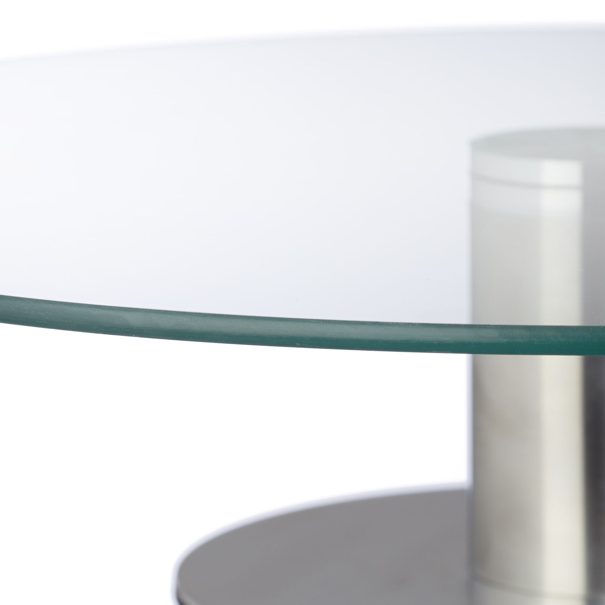 Tortenplatte mit Fuss 2er-Set Silber-Transparent von Relaxdays