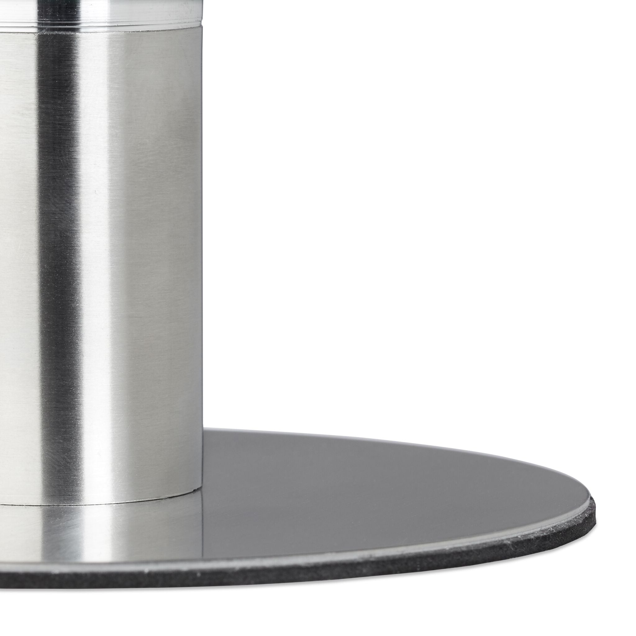 Tortenplatte mit Fuss 2er-Set Silber-Transparent von Relaxdays