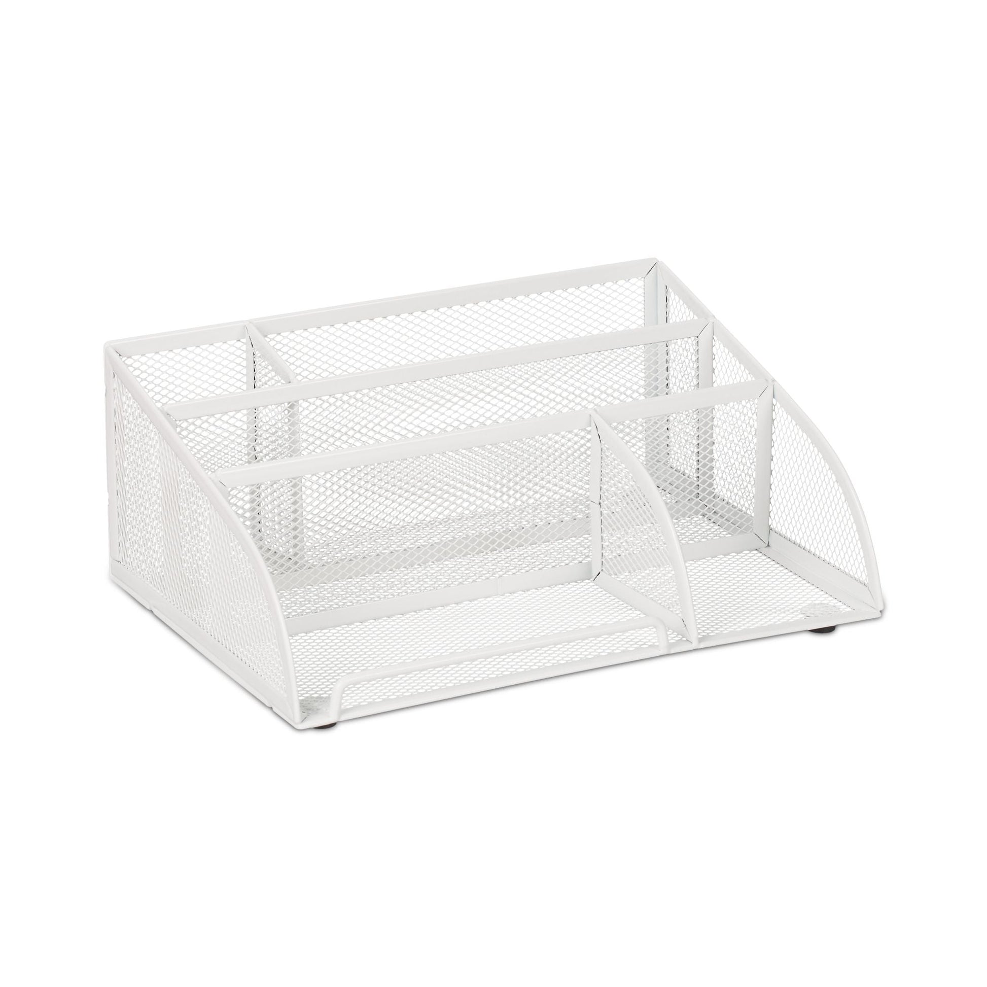 Schreibtisch-Organizer mit 5 Fächern Weiss von Relaxdays