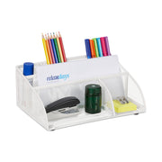 Schreibtisch-Organizer mit 5 Fächern Weiss von Relaxdays