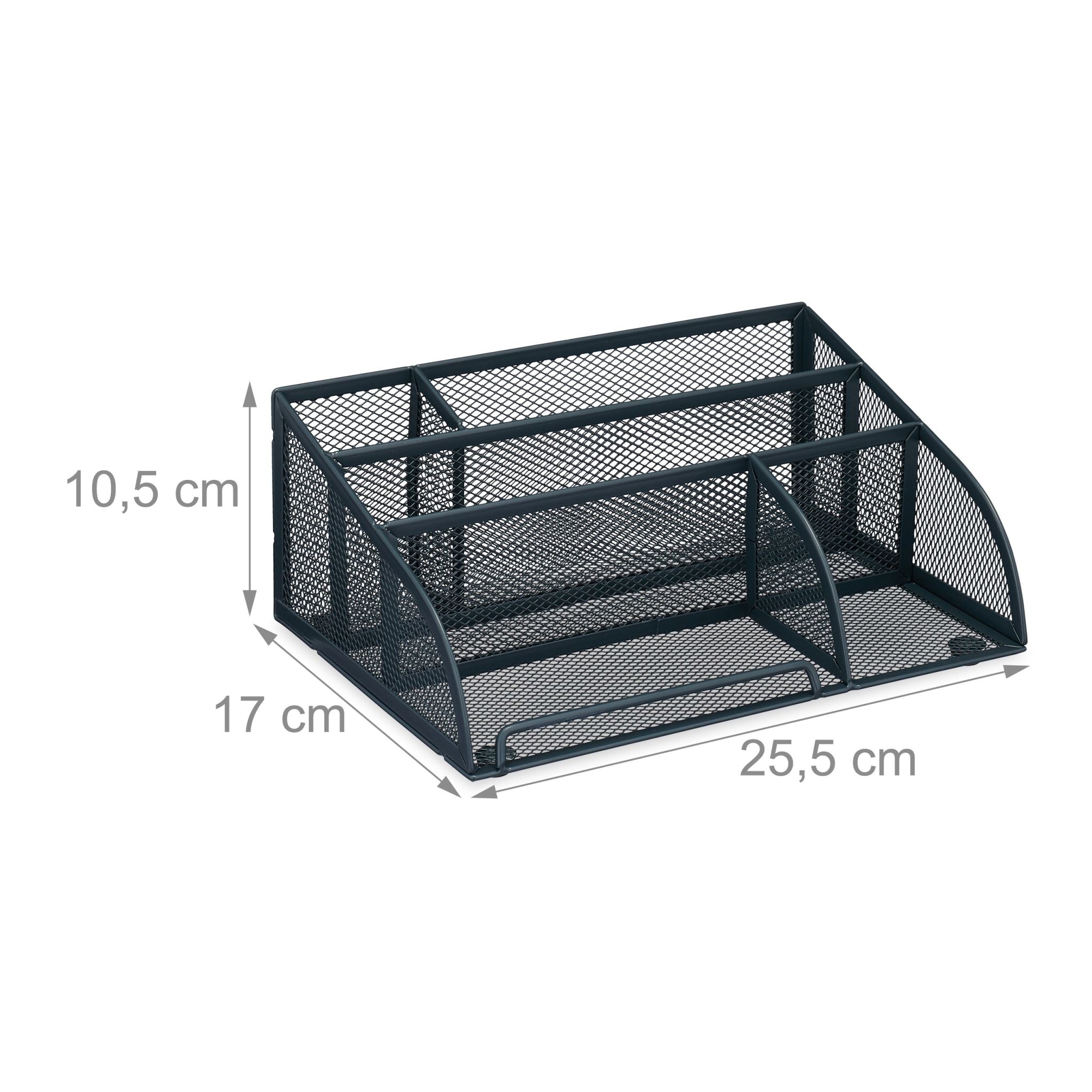 Schreibtisch Organizer Mesh Design Anthrazit von Relaxdays