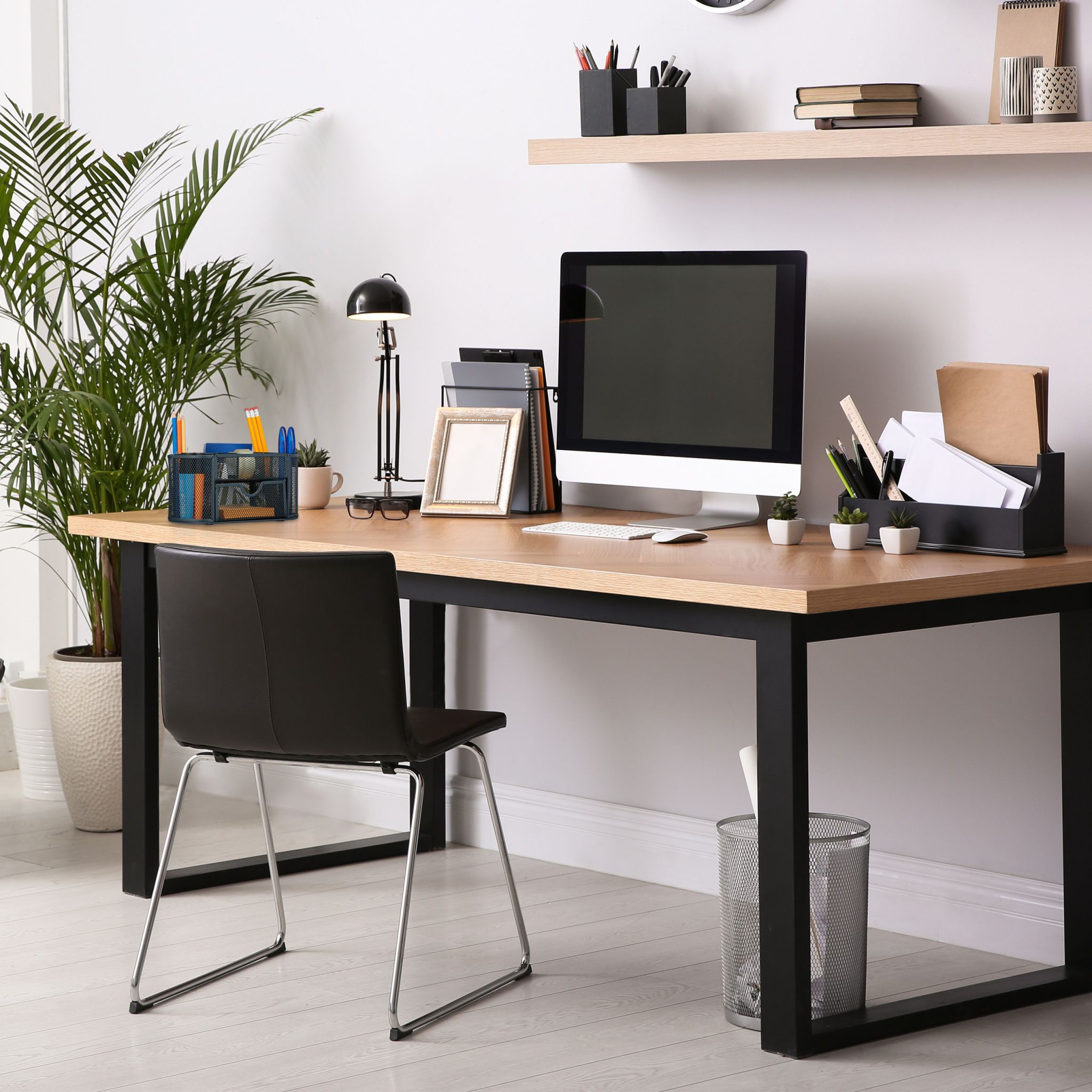 Schreibtisch Organizer mit 9 Fächern Anthrazit von Relaxdays