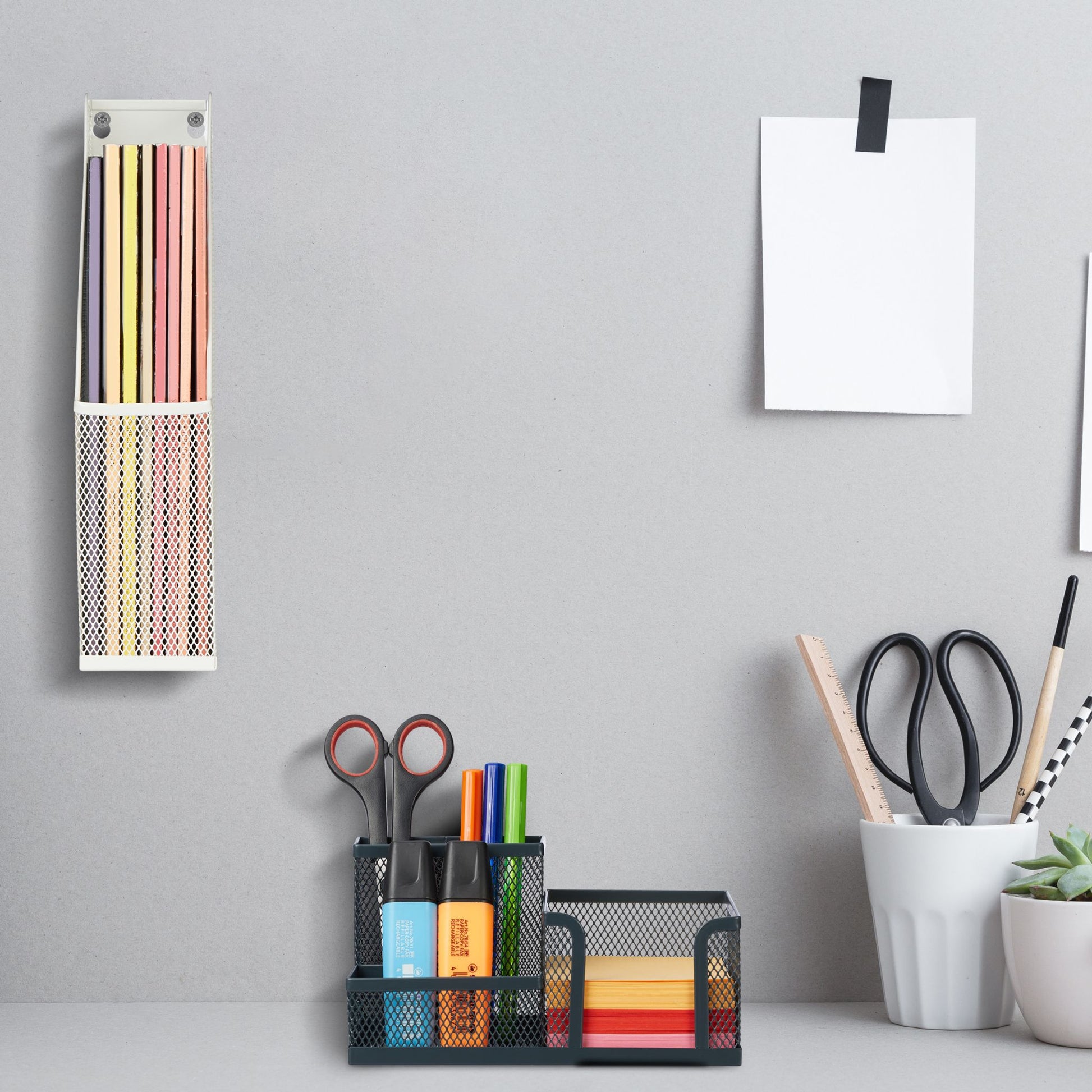 Stehsammler Mesh-Design Weiss von Relaxdays