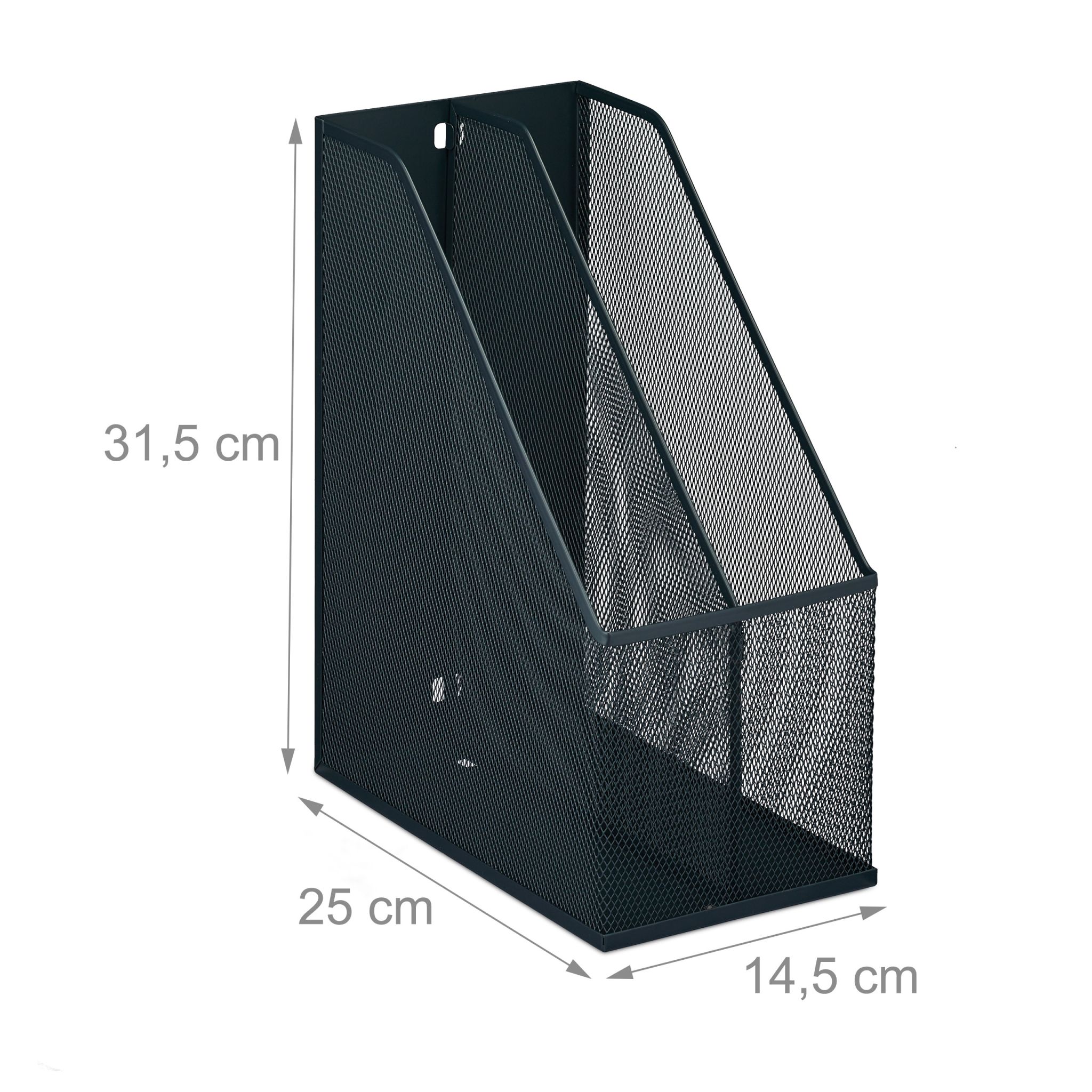 Stehsammler Mesh 2 Fächer Anthrazit von Relaxdays