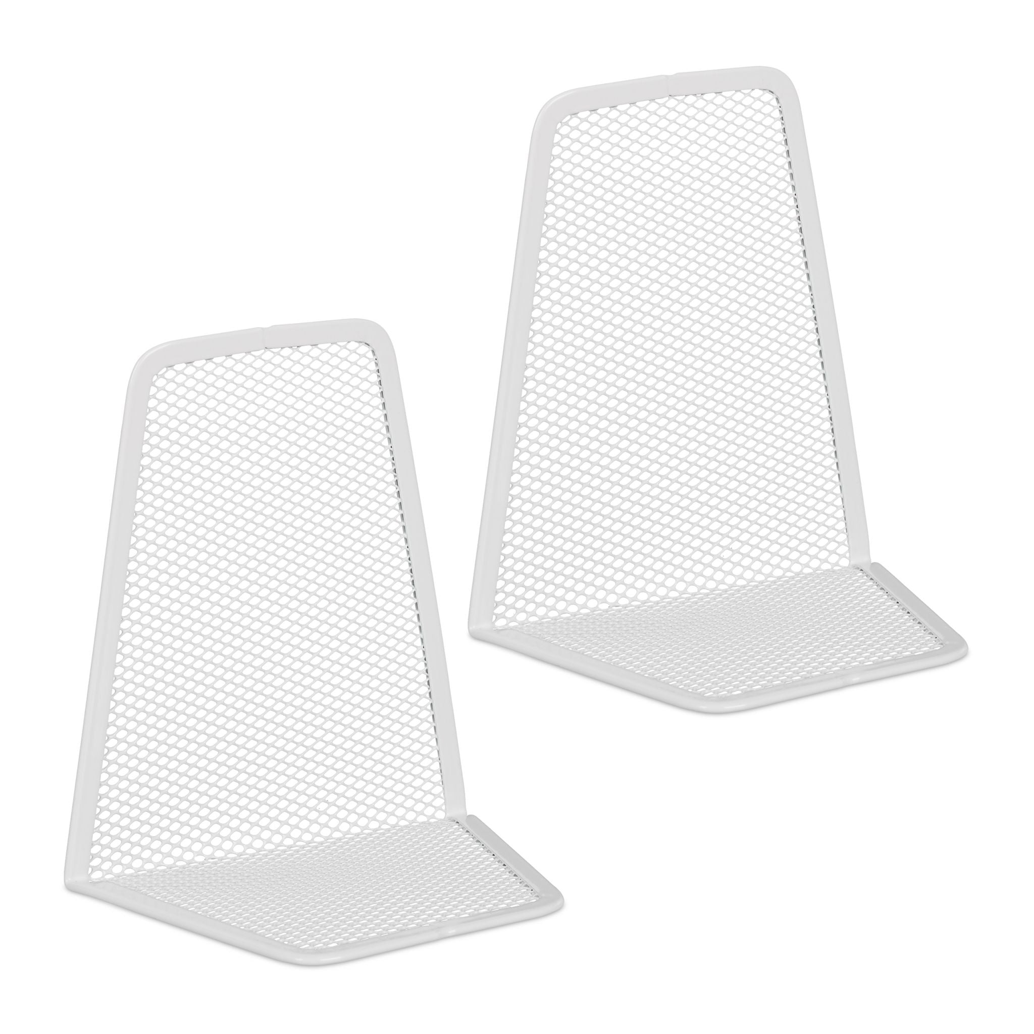 Buchstütze Metall 2er-Set Weiss