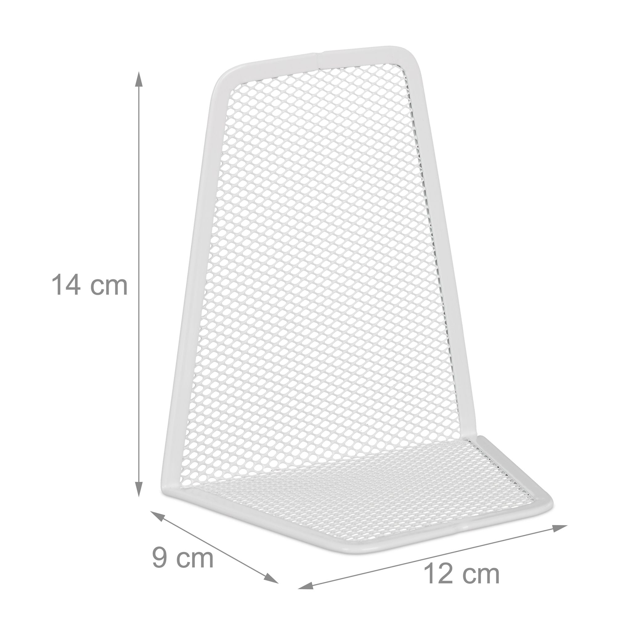 Buchstütze Metall 2er-Set Weiss