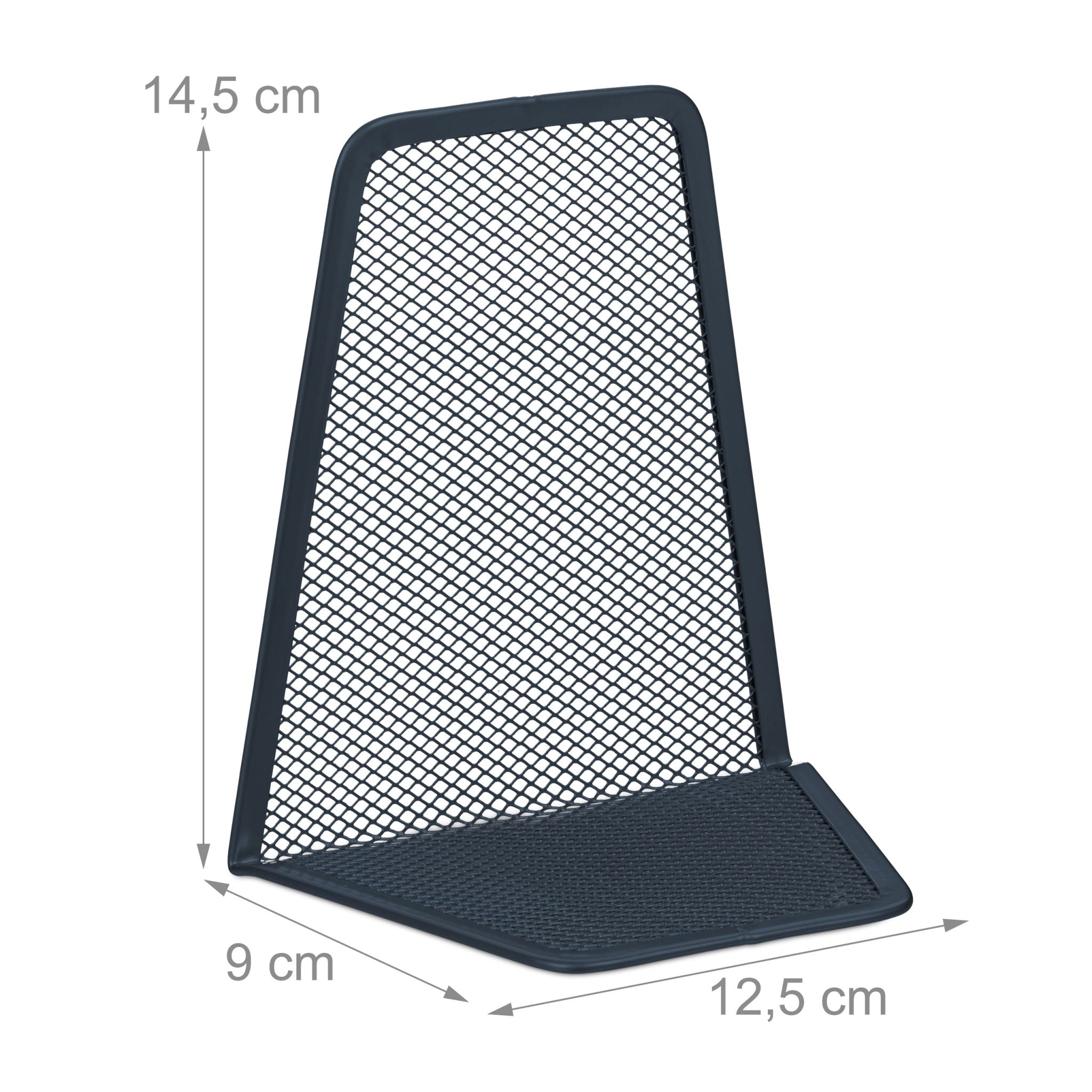 Buchstütze Metall 2er-Set Anthrazit