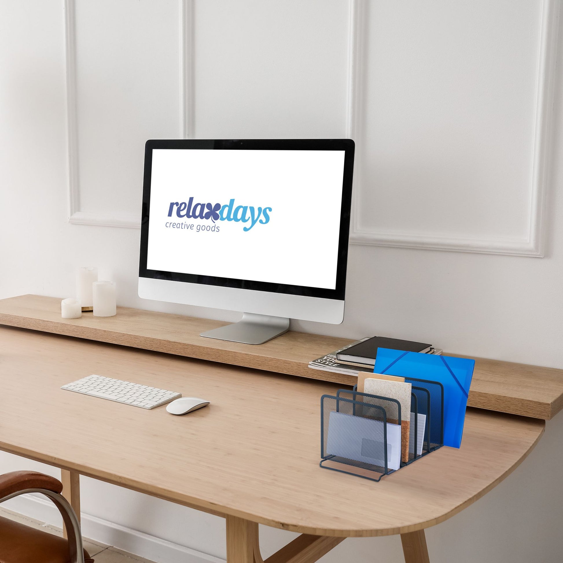 Dokumentenhalter mit 5 Fächern anthrazit Anthrazit von Relaxdays