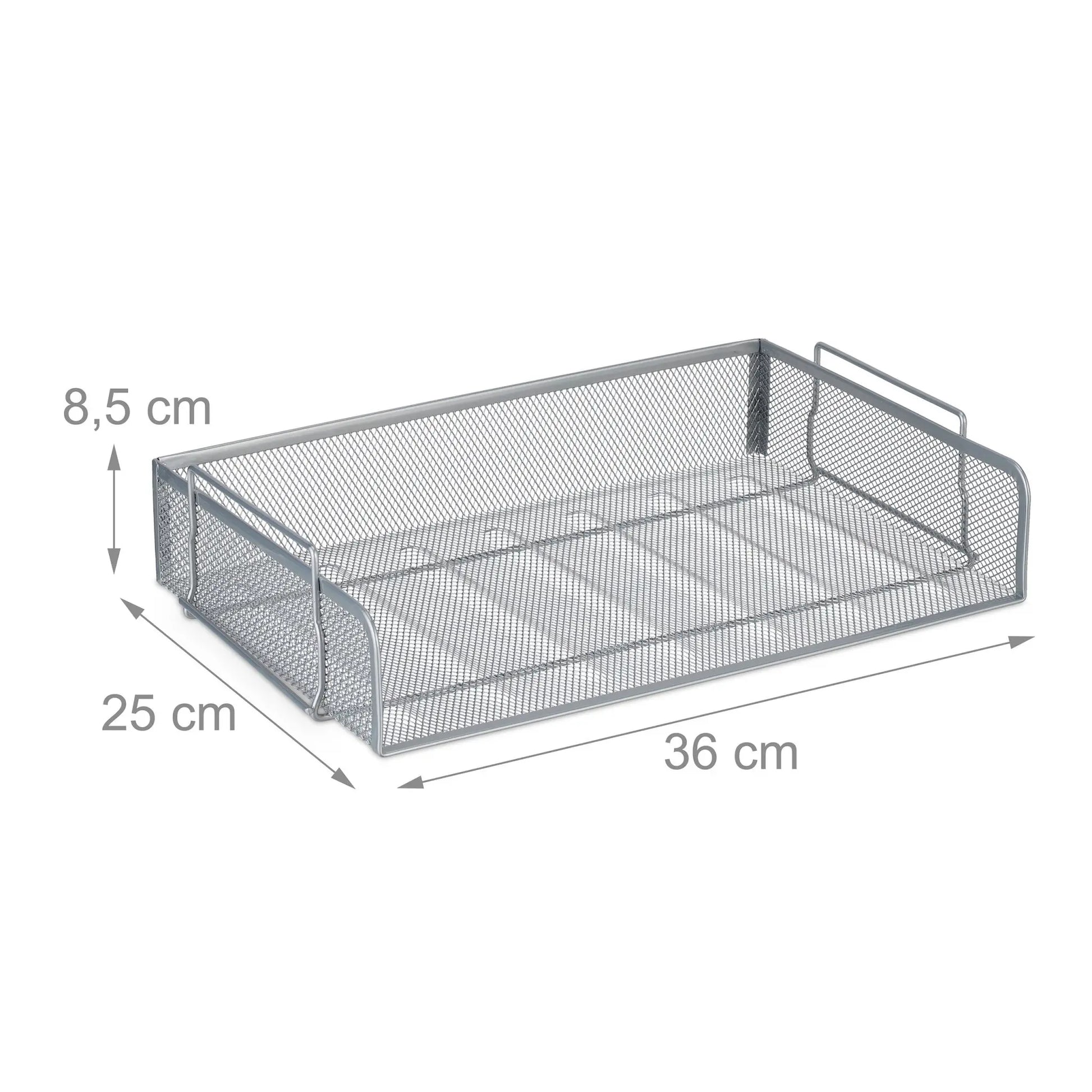 Dokumentenablage Metall stapelbar Silber von Relaxdays