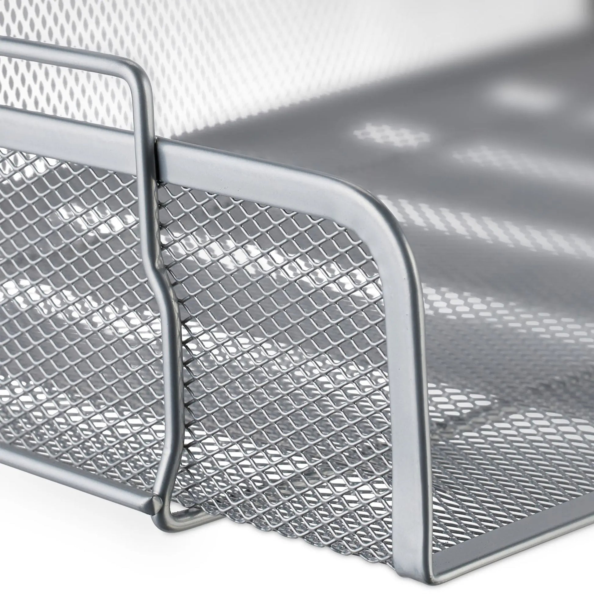 Dokumentenablage Metall stapelbar Silber von Relaxdays