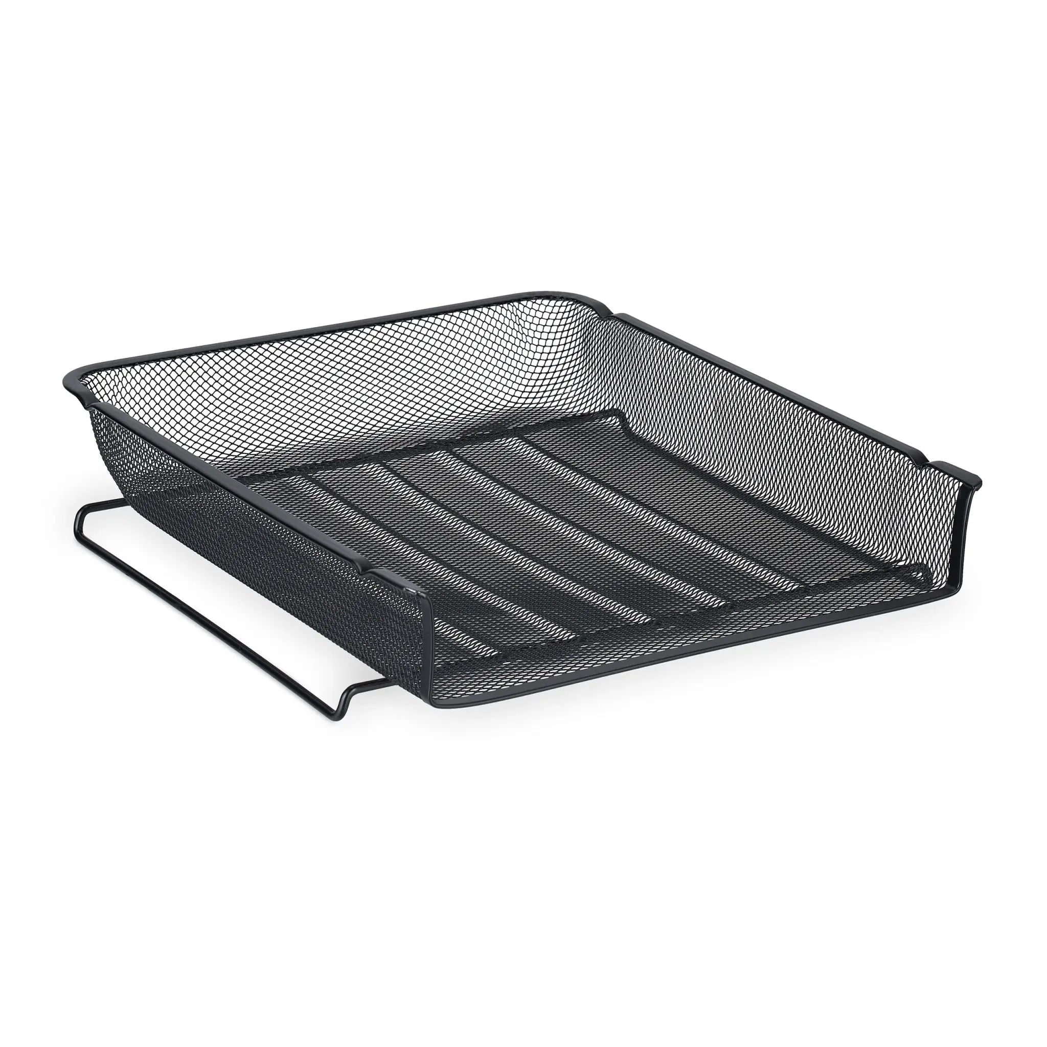 Dokumentenablage Metall stapelbar Schwarz von Relaxdays