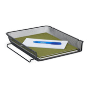 Dokumentenablage Metall stapelbar Schwarz von Relaxdays