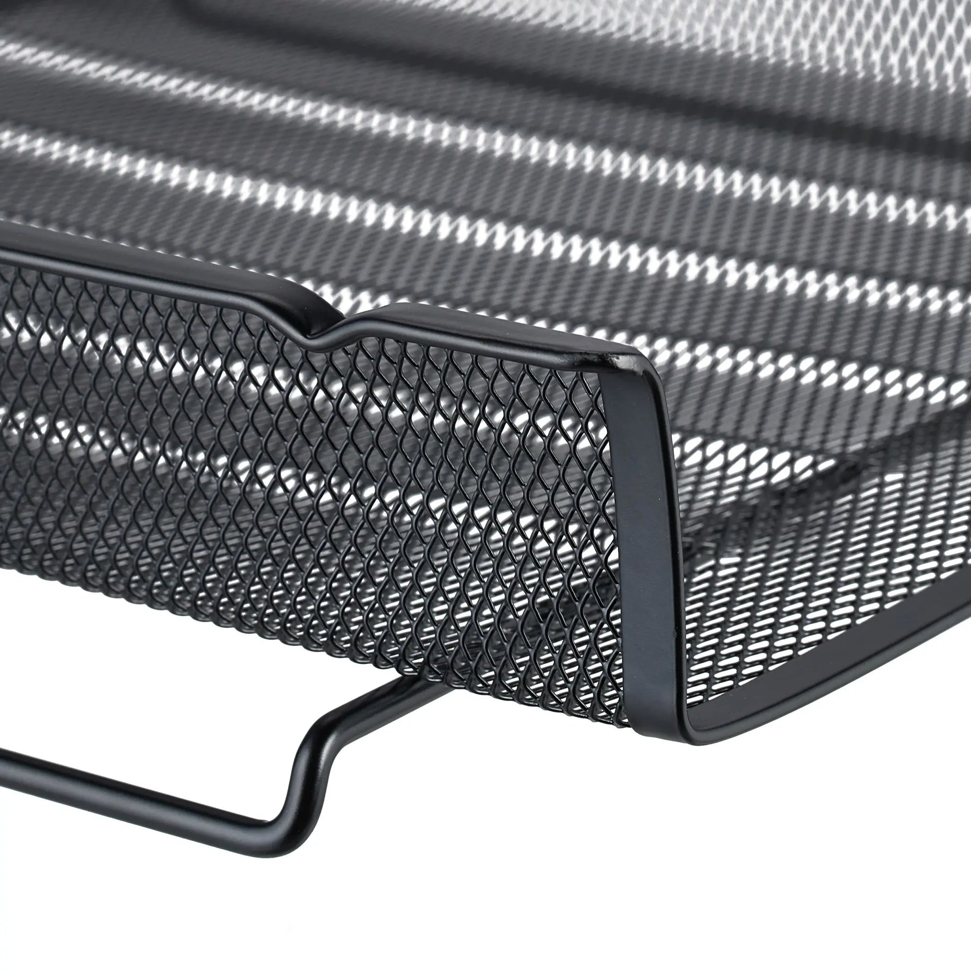 Dokumentenablage Metall stapelbar Schwarz von Relaxdays