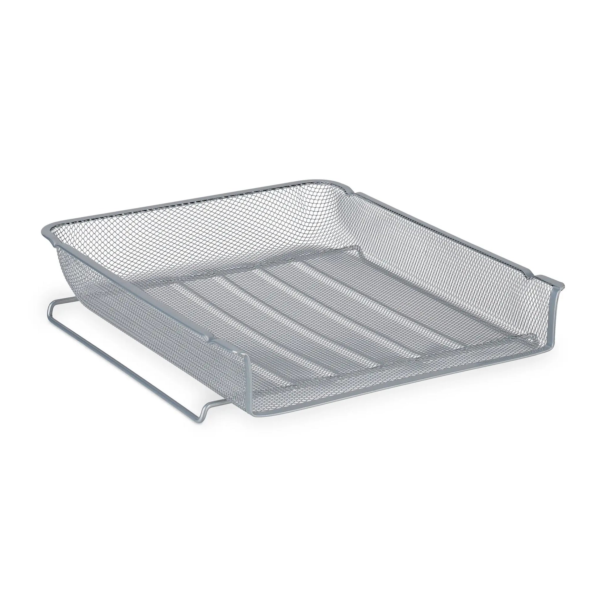 Dokumentenablage Metall stapelbar Silber von Relaxdays