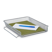 Dokumentenablage Metall stapelbar Silber von Relaxdays