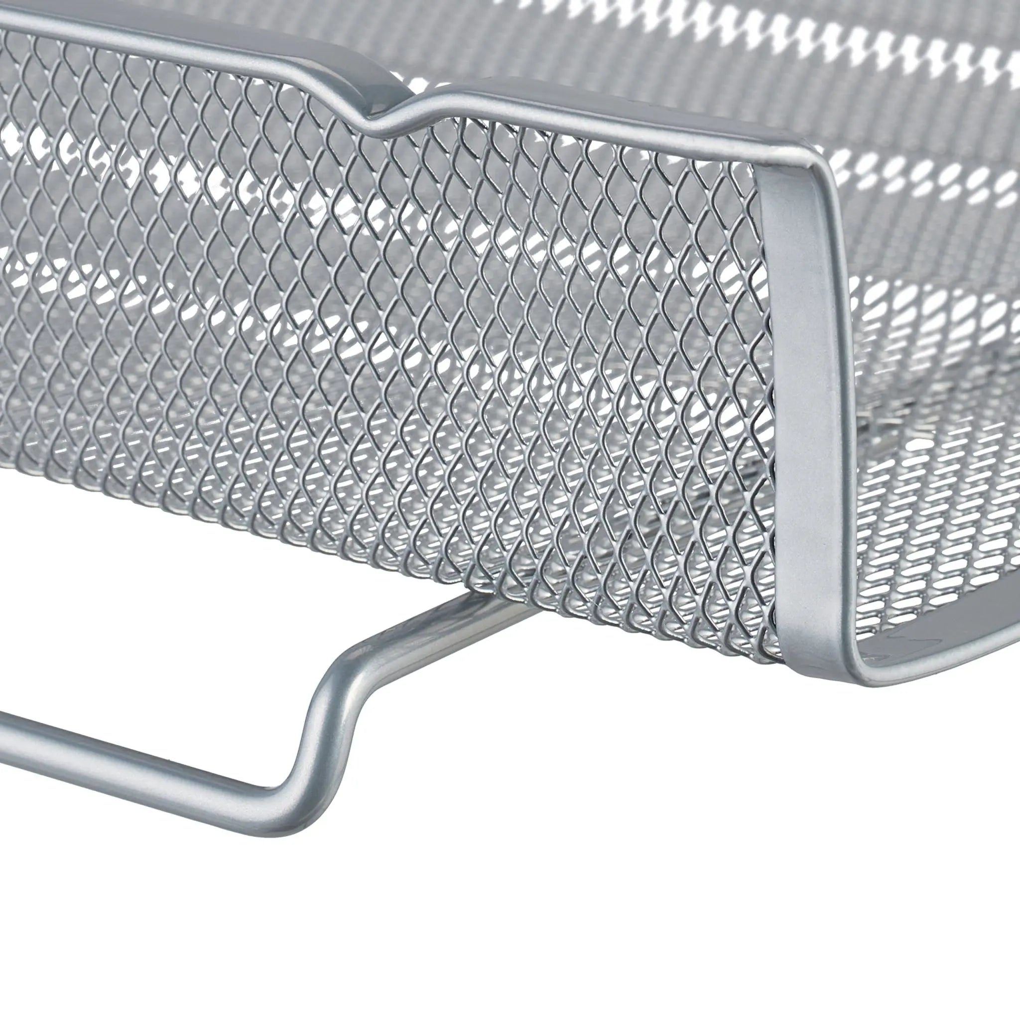 Dokumentenablage Metall stapelbar Silber von Relaxdays