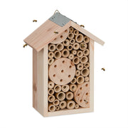 Bienenhotel mit Bambusröhrchen Hellbraun von Relaxdays