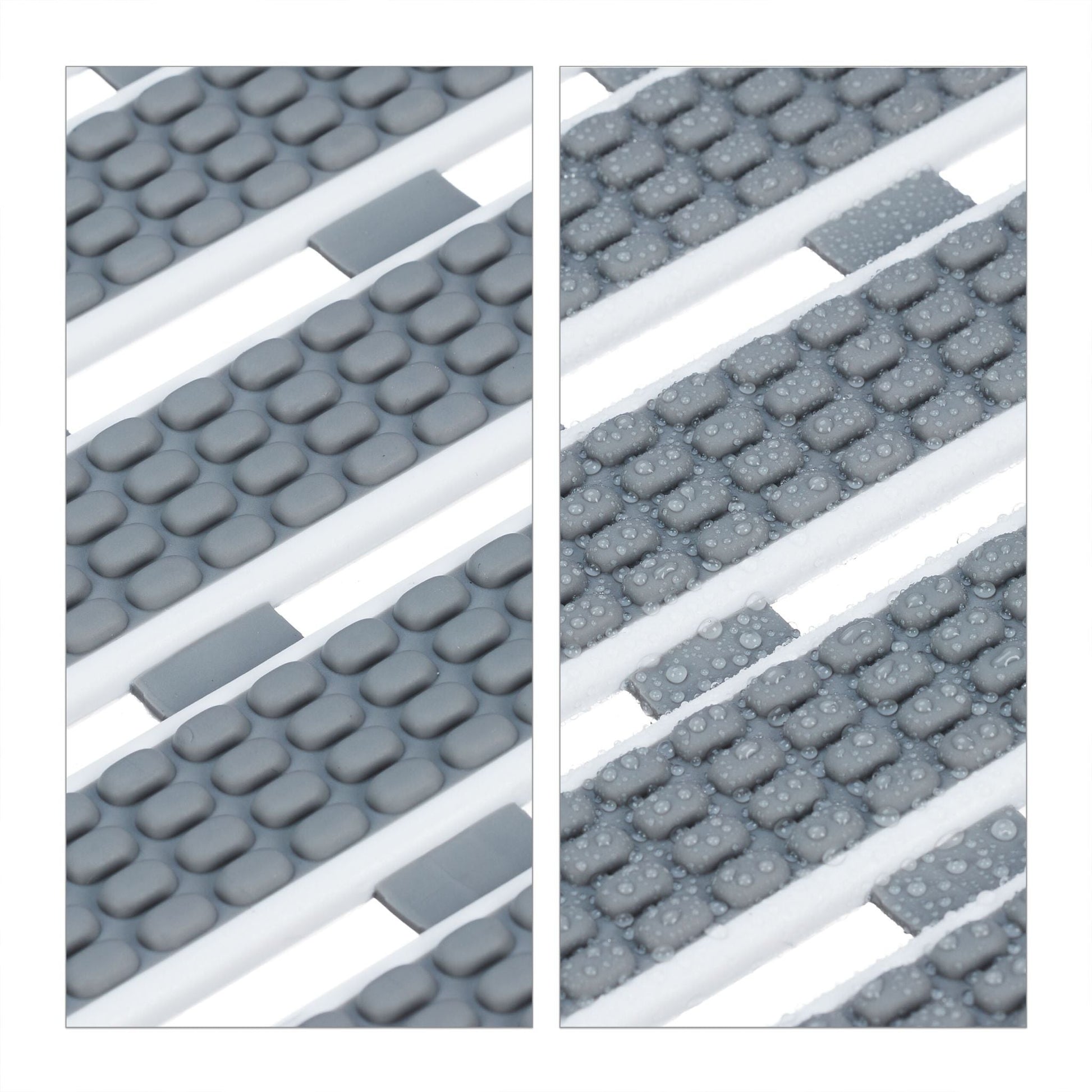 Antirutschmatte für Dusche & Badewanne Weiss-Grau von Relaxdays